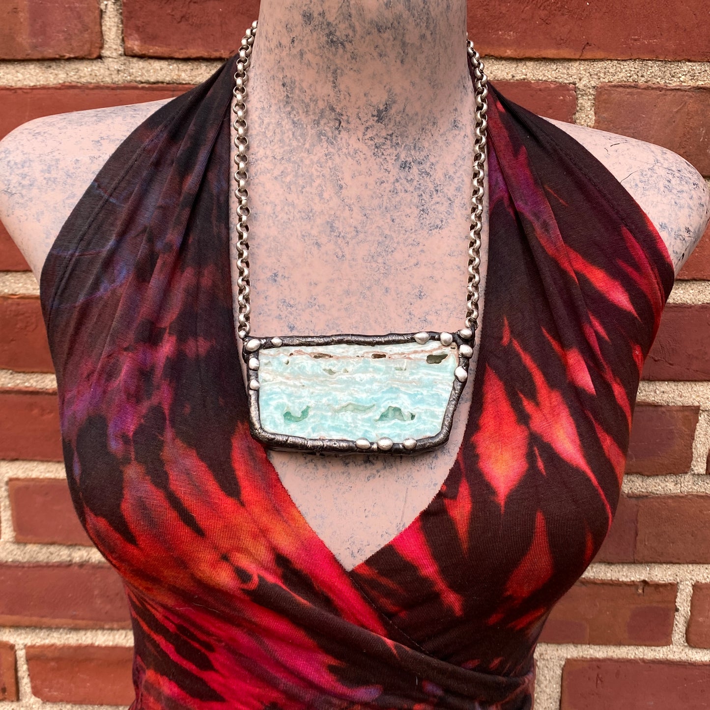 Sail Away ~ Blue Aragonite Necklace