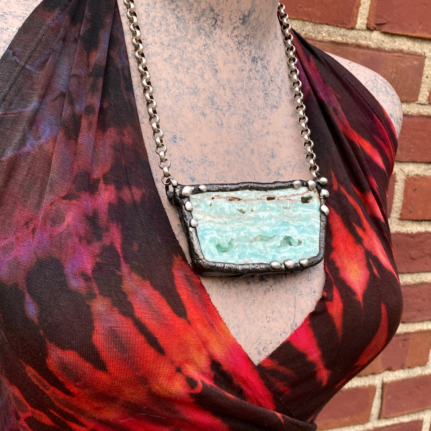 Sail Away ~ Blue Aragonite Necklace
