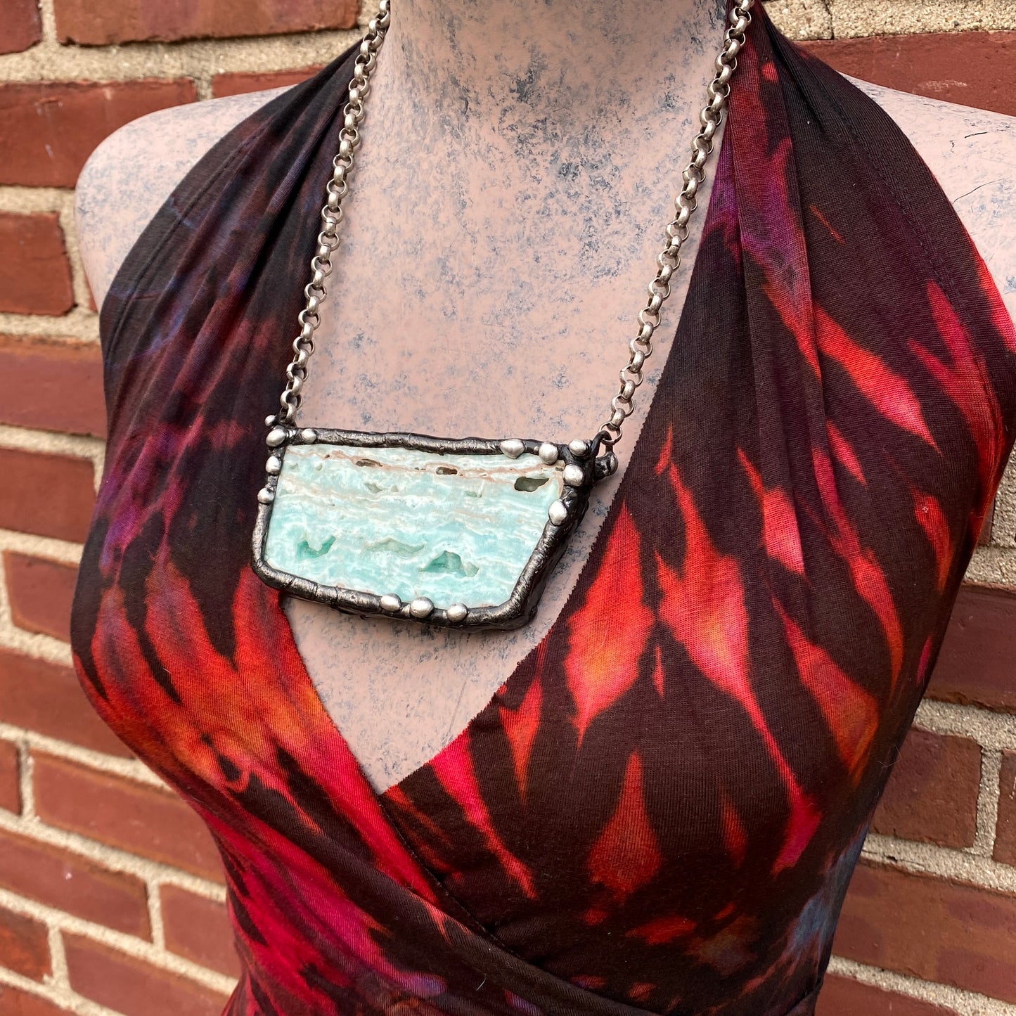 Sail Away ~ Blue Aragonite Necklace