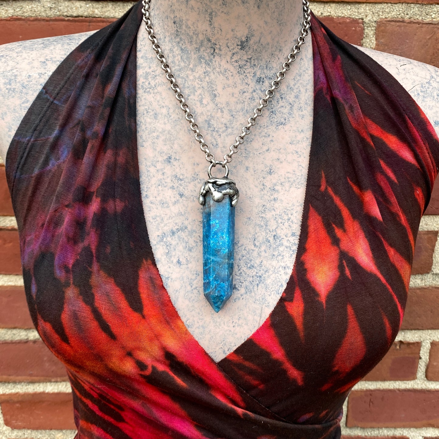 Shield ~ Amazonite Tower Talisman Necklace