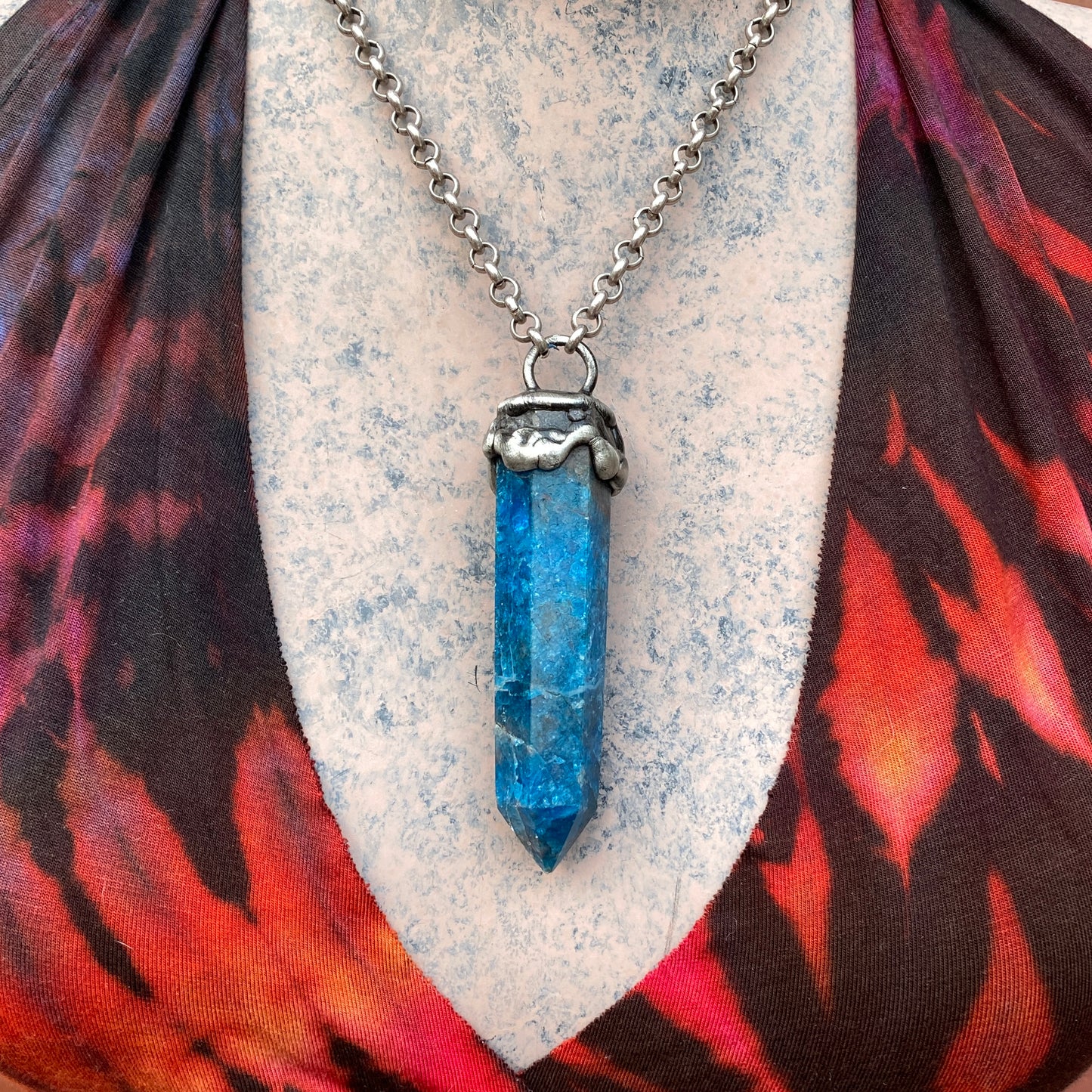 Shield ~ Amazonite Tower Talisman Necklace