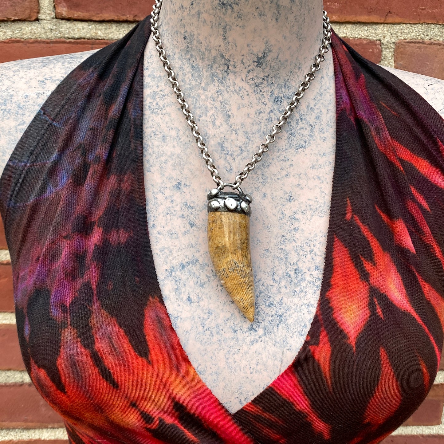 Horus ~ Fossil Horn Coral Necklace