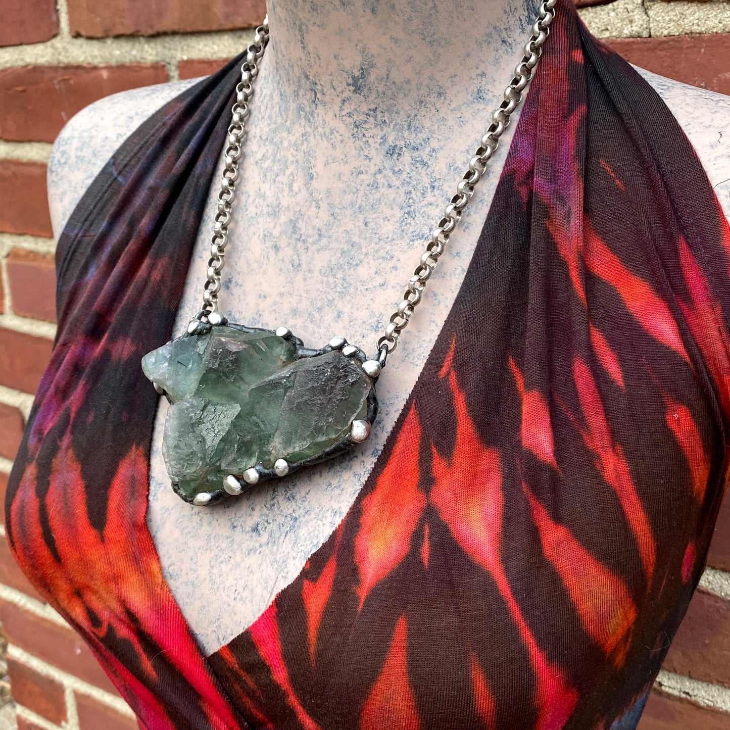 Mystic ~ Dark Green Fluorite Necklace