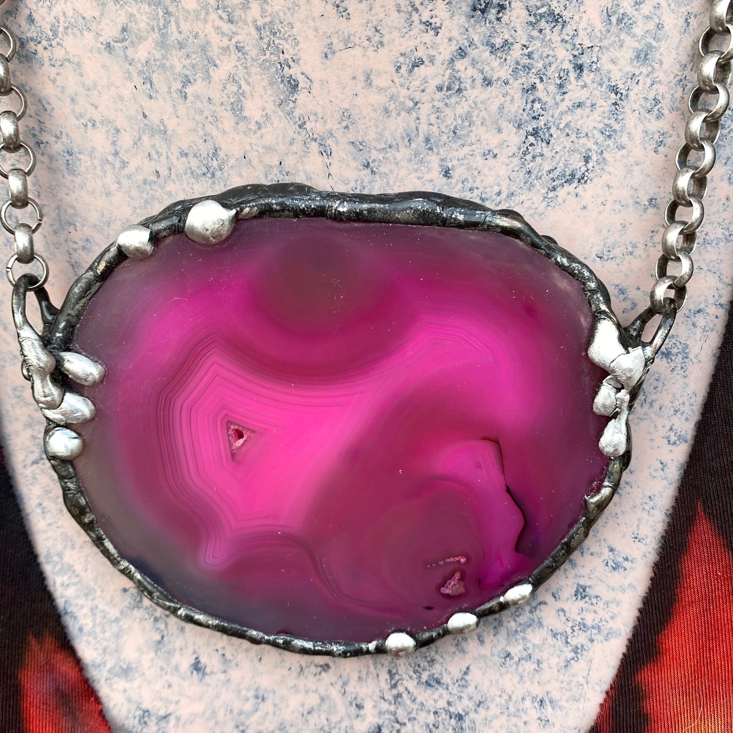 Pigmented ~ Geode Slice Necklace