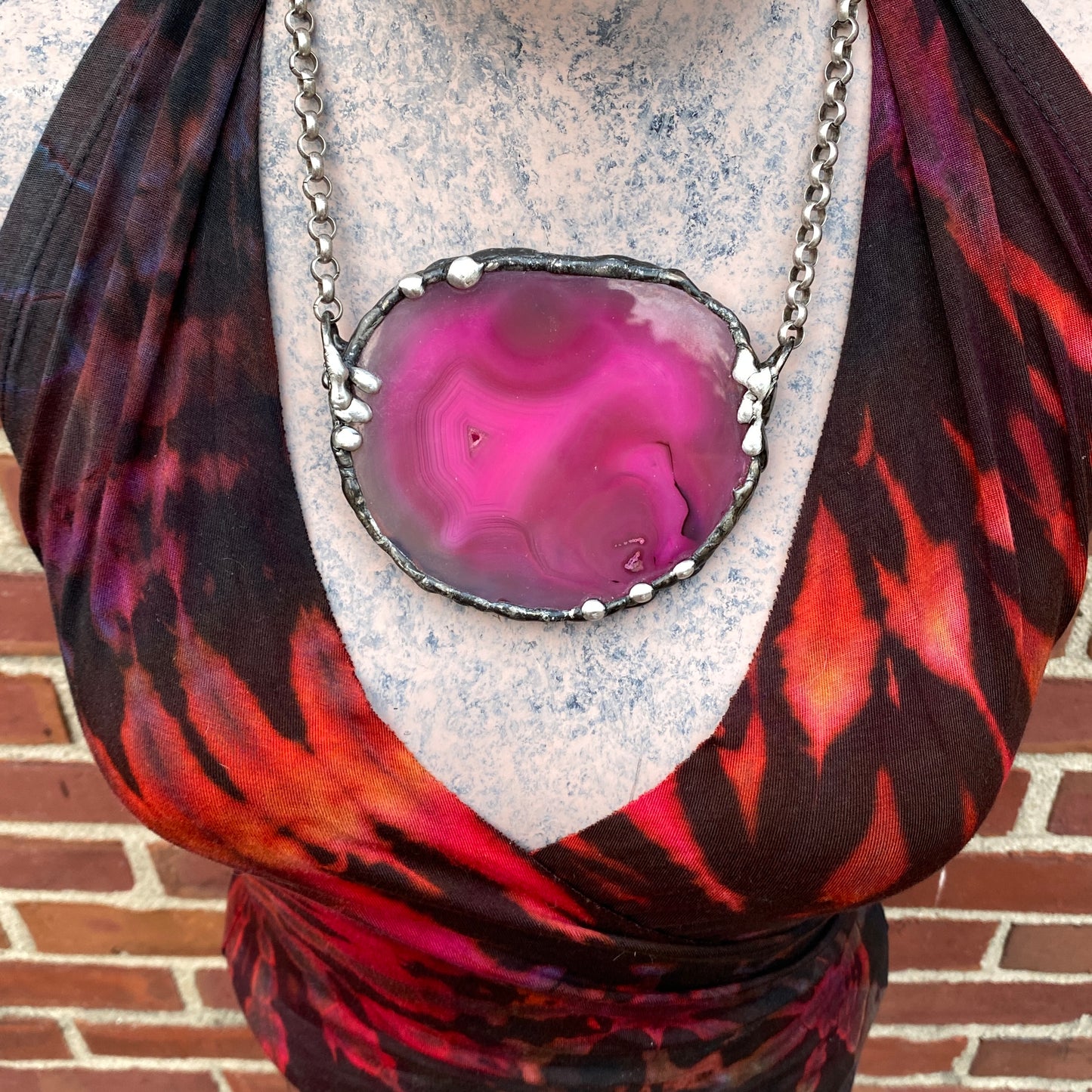 Pigmented ~ Geode Slice Necklace