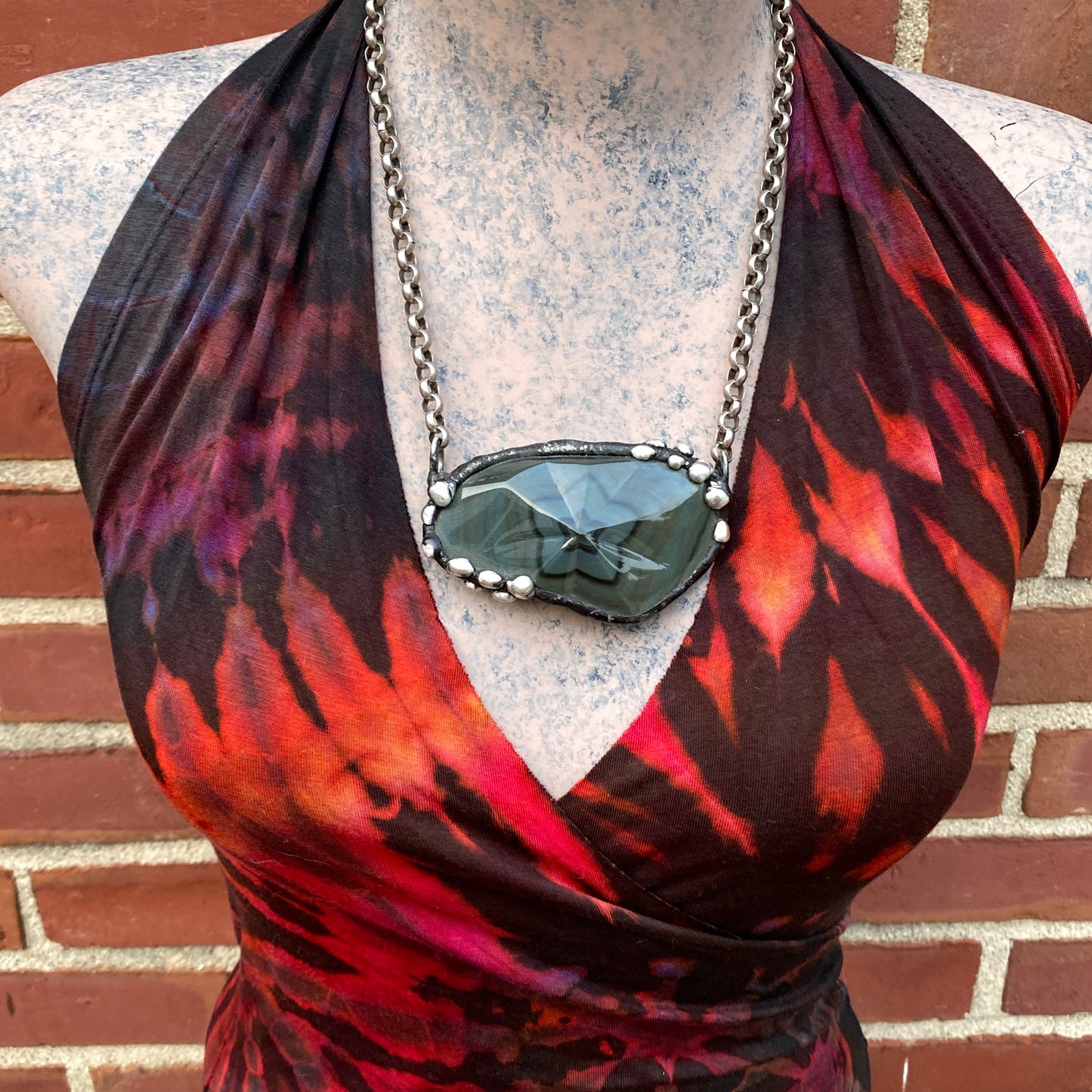 Superstar ~ Rainbow Obsidian Star Necklace