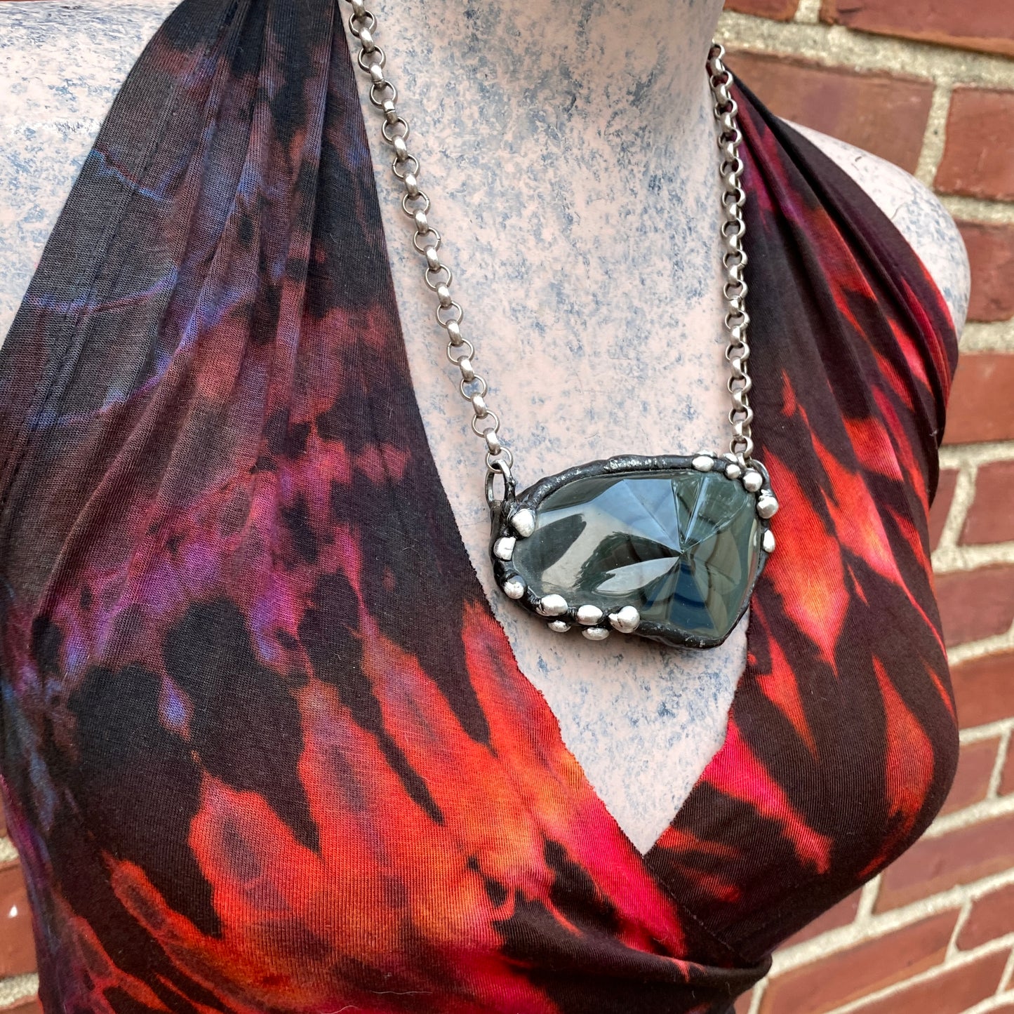 Superstar ~ Rainbow Obsidian Star Necklace