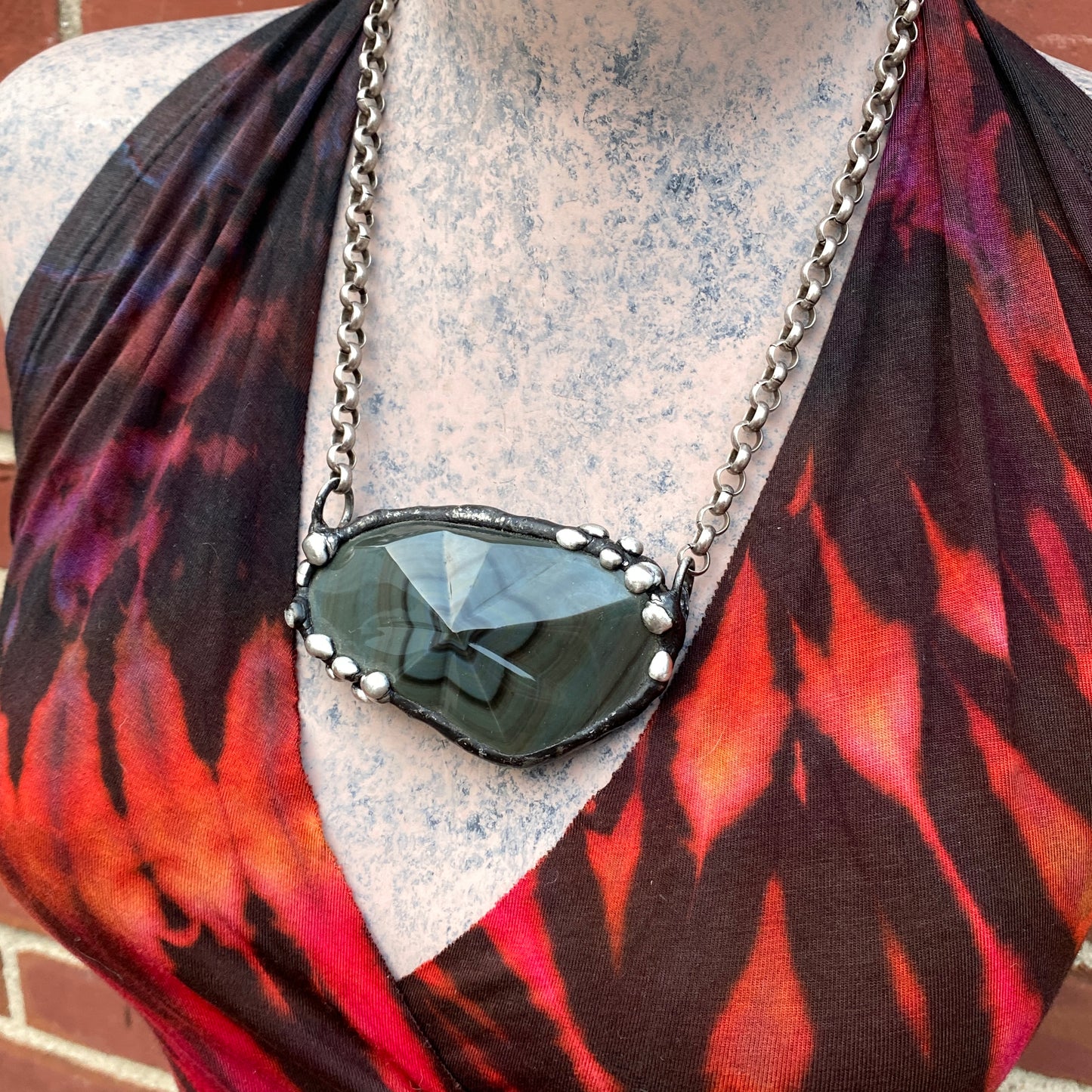 Superstar ~ Rainbow Obsidian Star Necklace