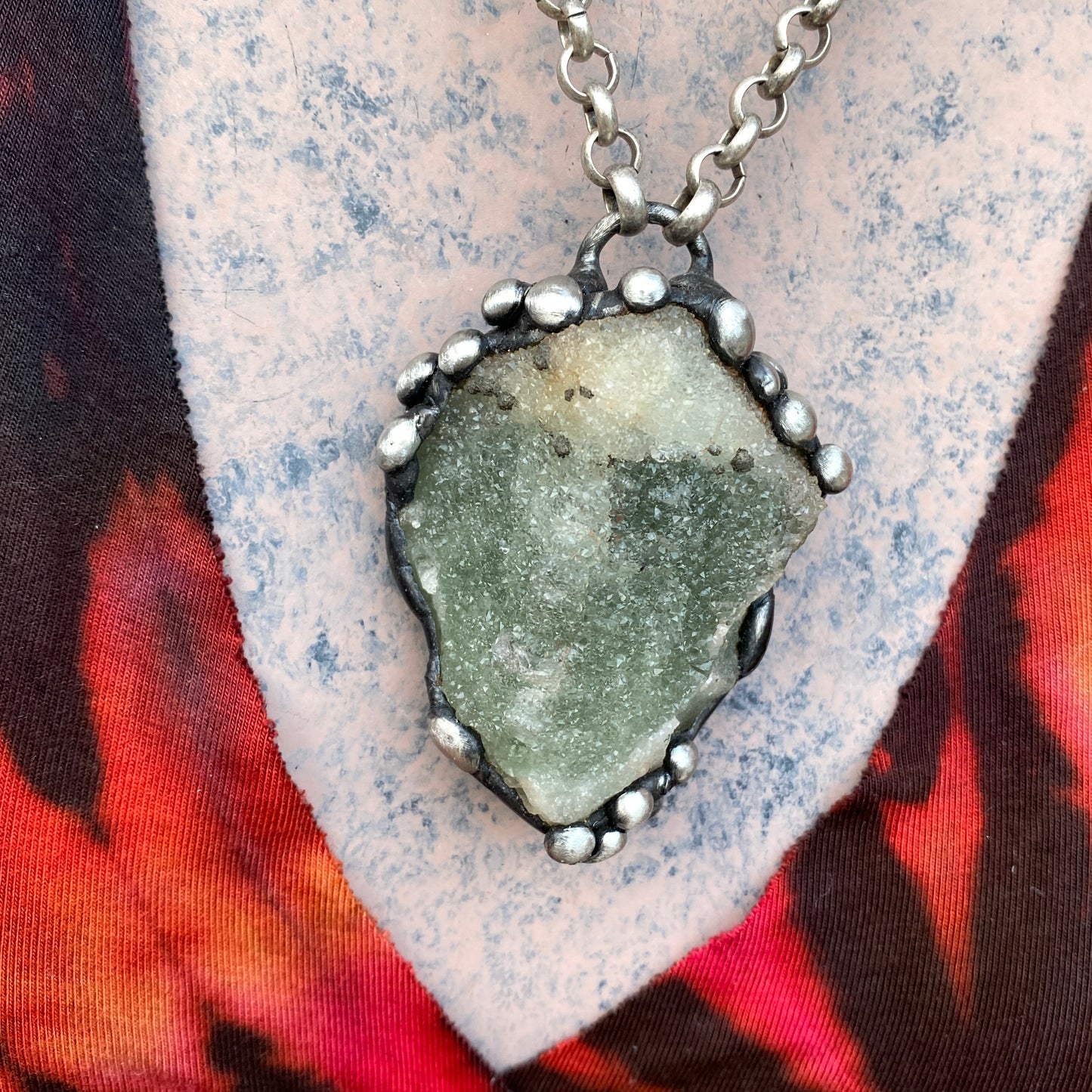 Nile ~ Sparkly Fluorite With Pyrite Necklace