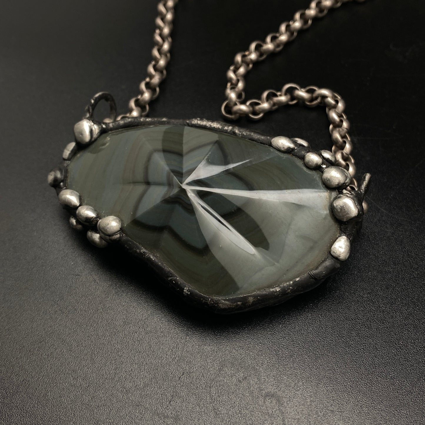 Superstar ~ Rainbow Obsidian Star Necklace