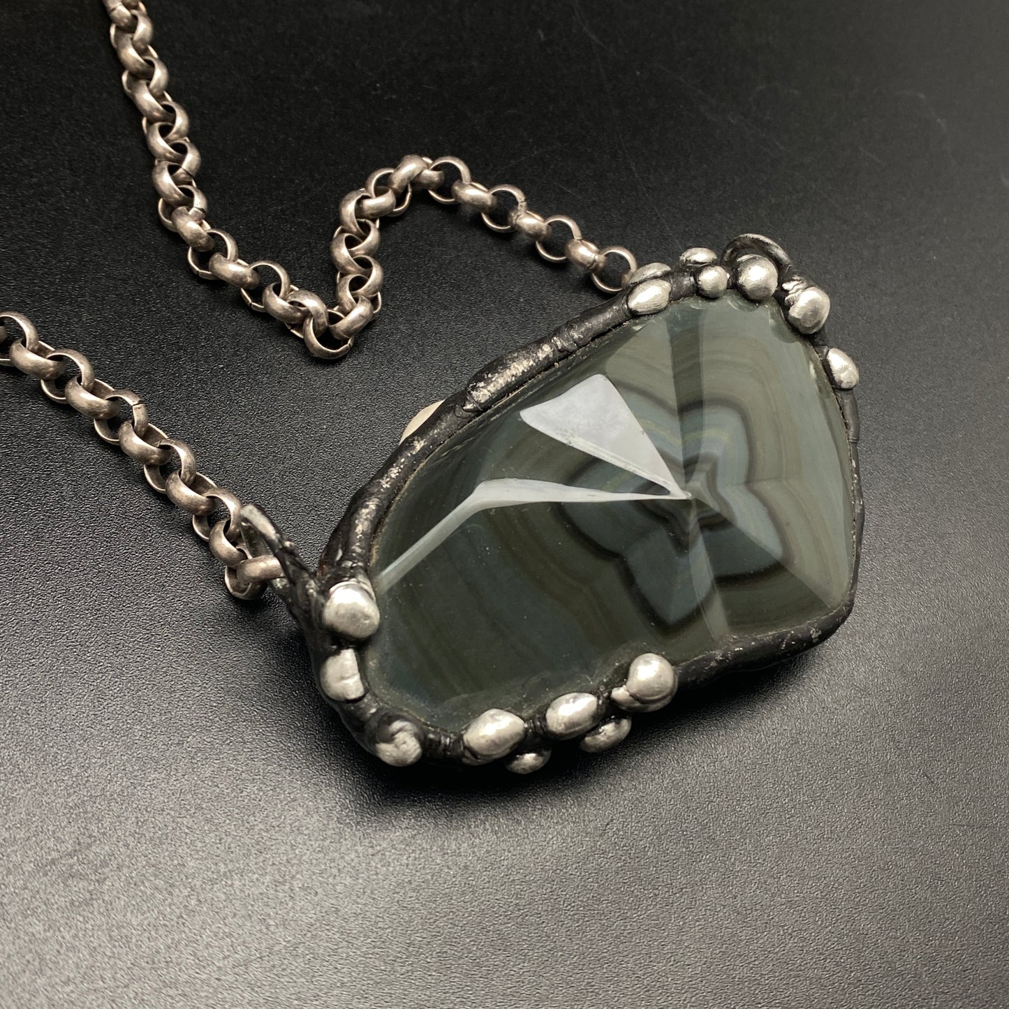 Superstar ~ Rainbow Obsidian Star Necklace