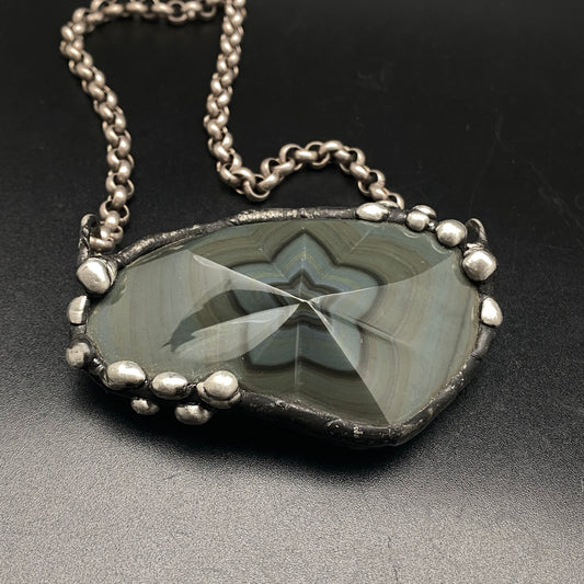 Superstar ~ Rainbow Obsidian Star Necklace