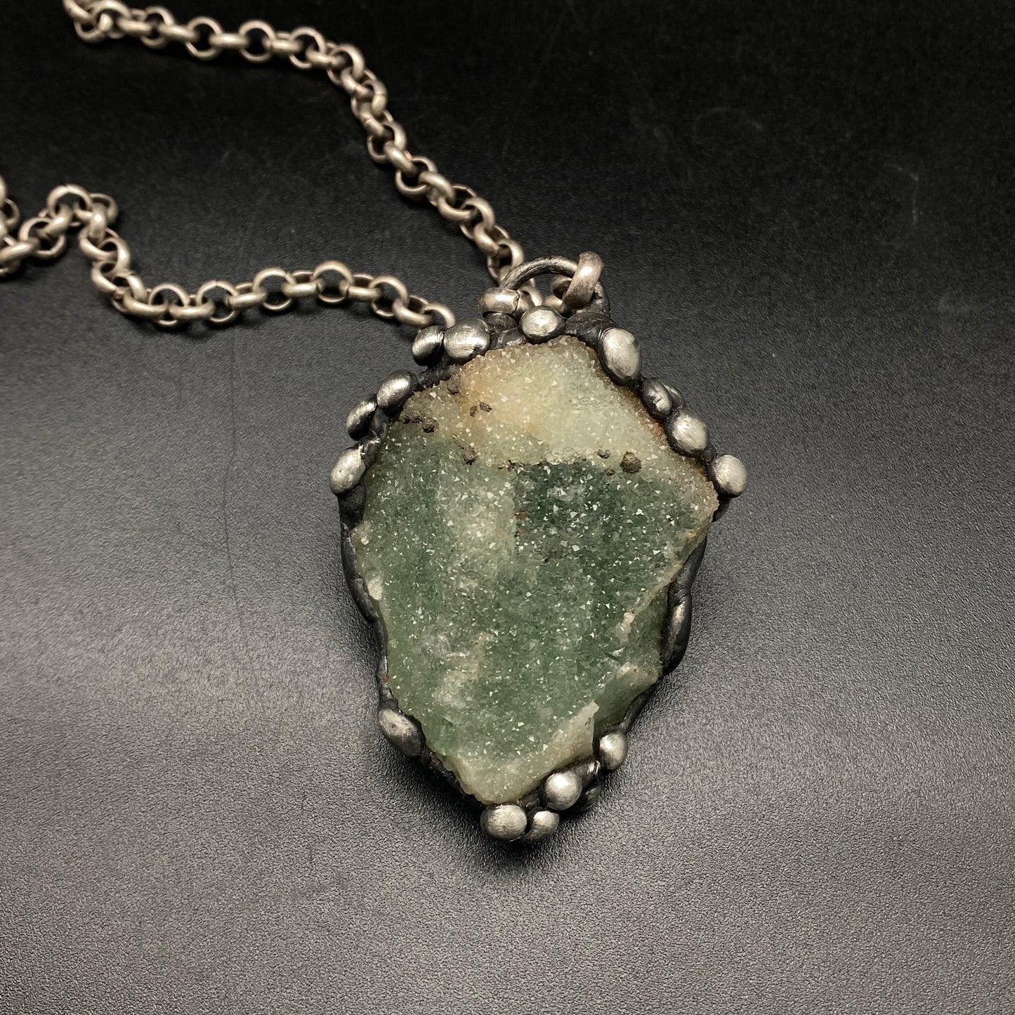 Nile ~ Sparkly Fluorite With Pyrite Necklace