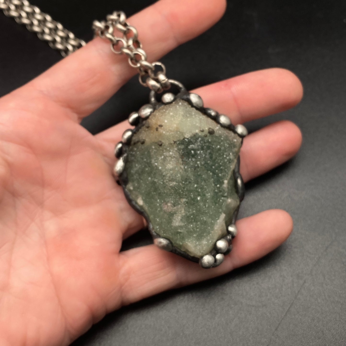 Nile ~ Sparkly Fluorite With Pyrite Necklace