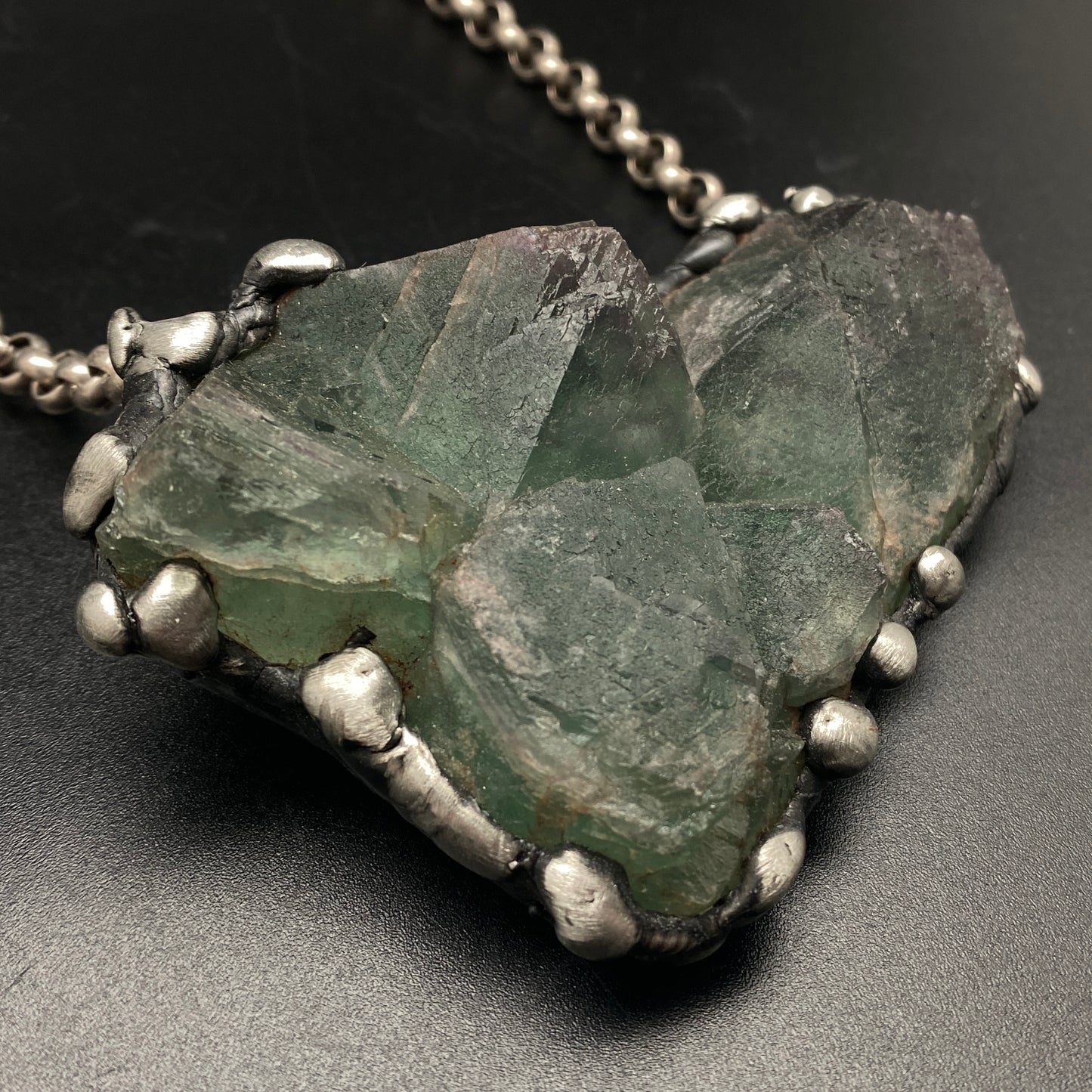 Mystic ~ Dark Green Fluorite Necklace