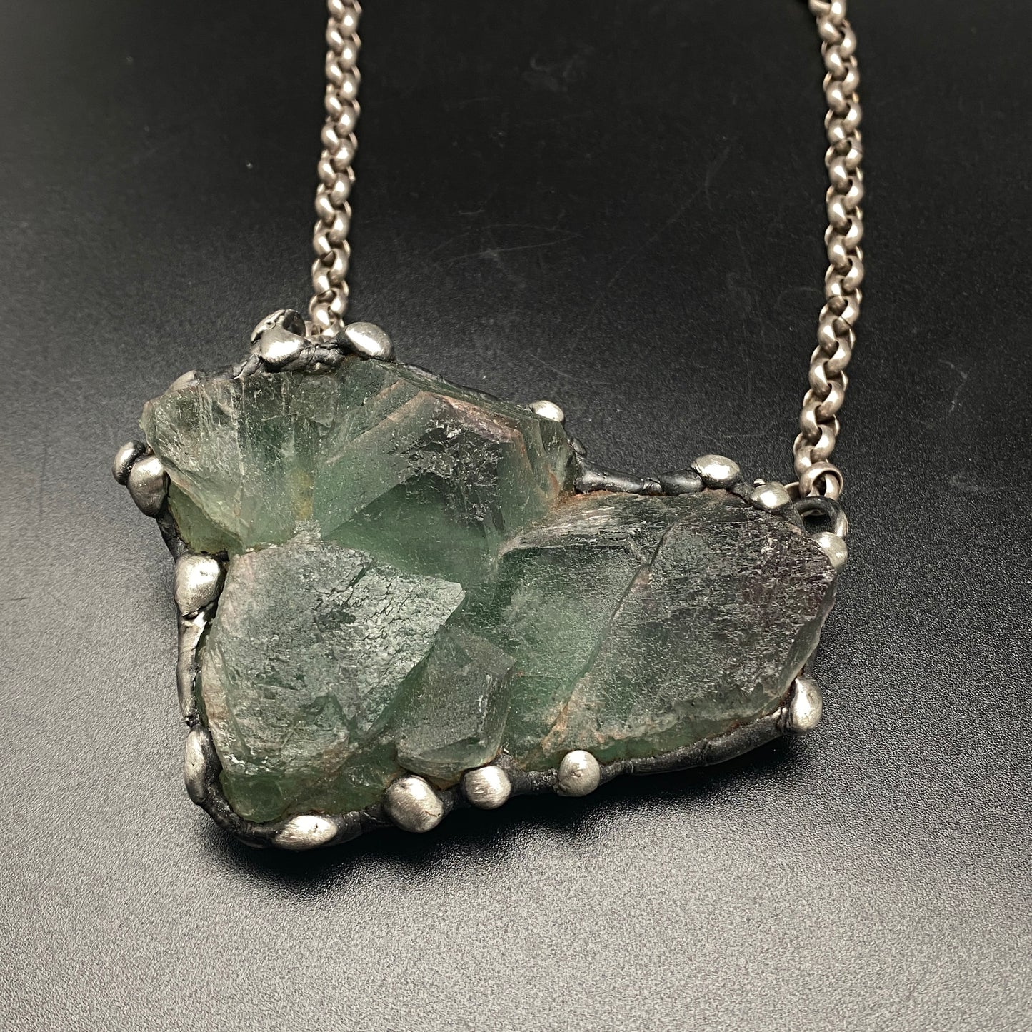 Mystic ~ Dark Green Fluorite Necklace