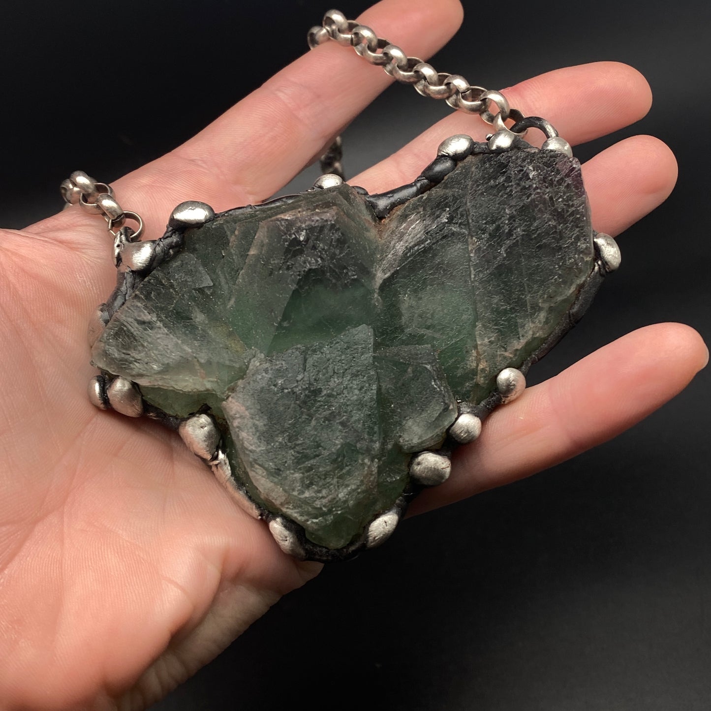Mystic ~ Dark Green Fluorite Necklace
