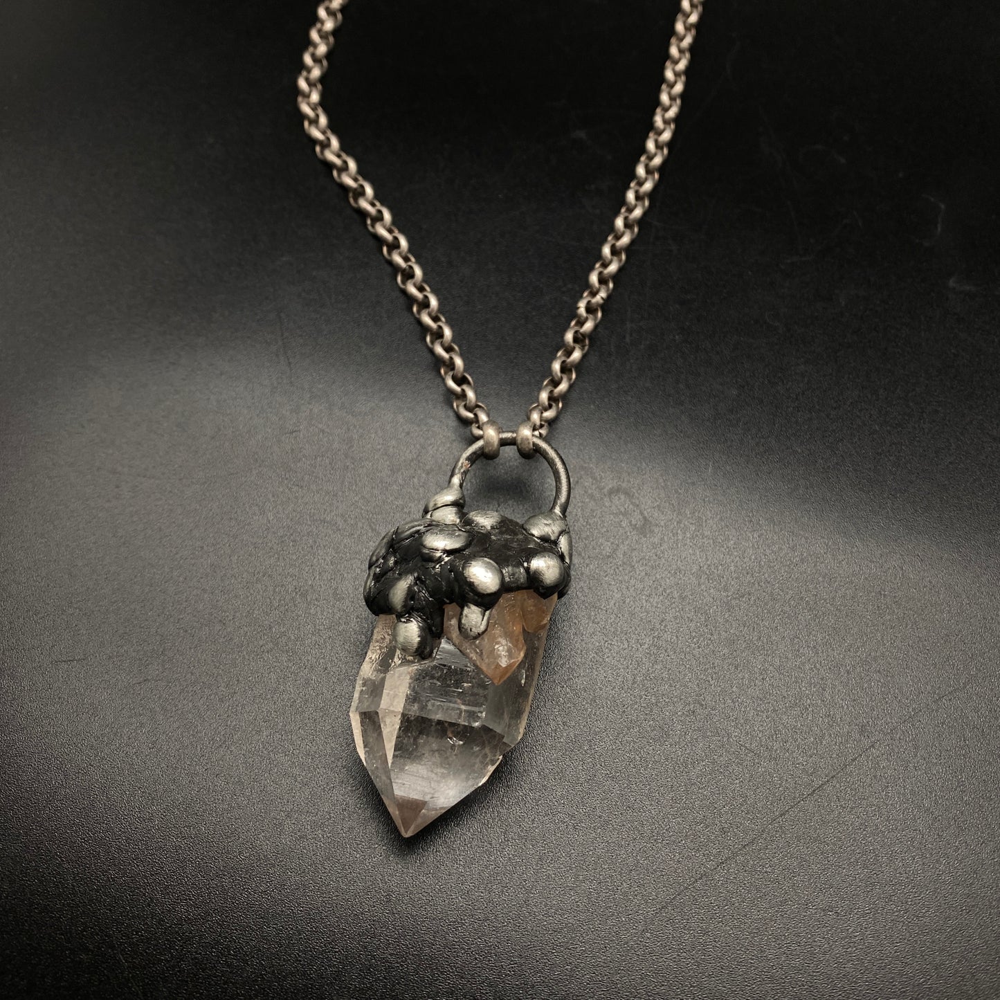 Twin Creek ~ Arkansas Quartz Point Necklace