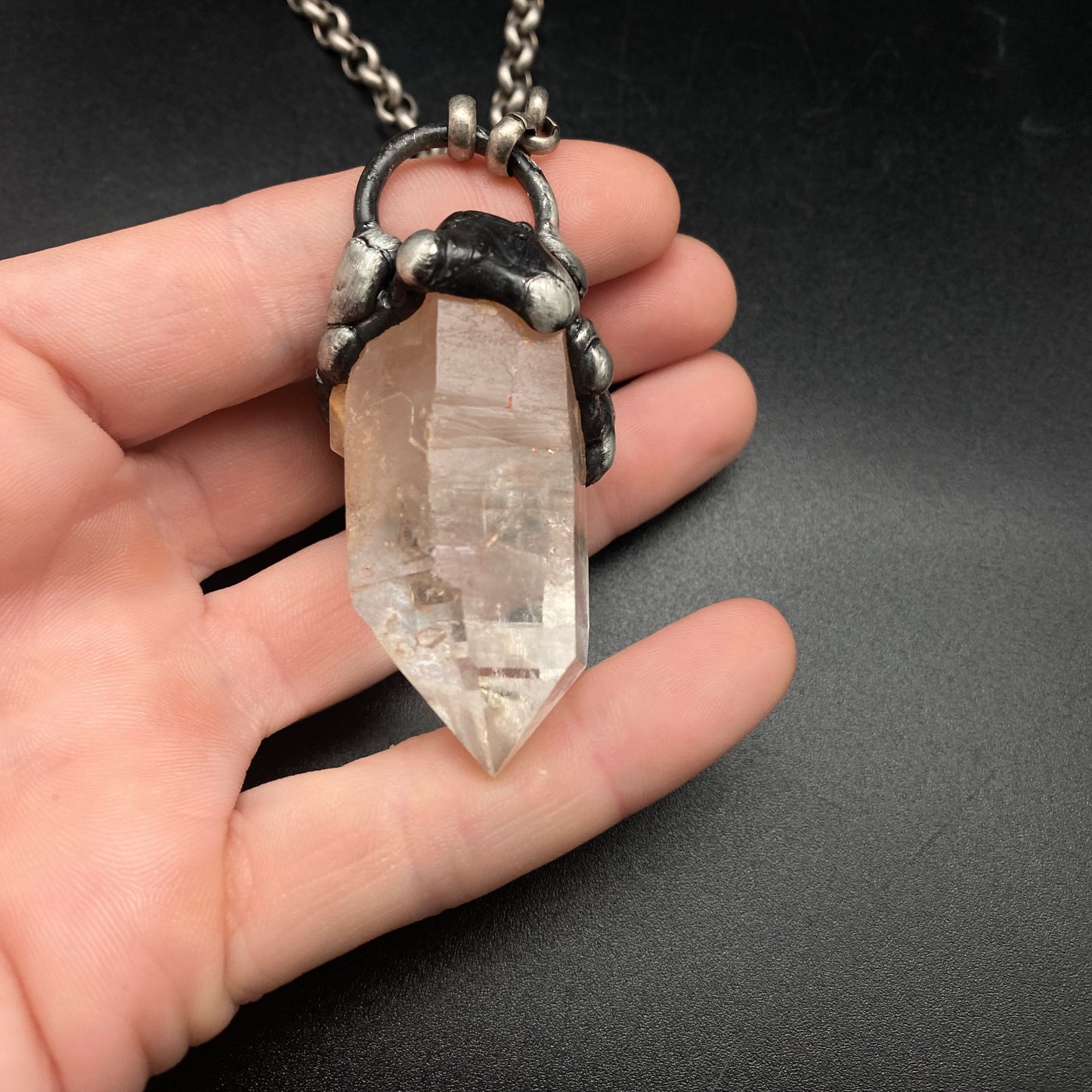 Twin Creek ~ Arkansas Quartz Point Necklace