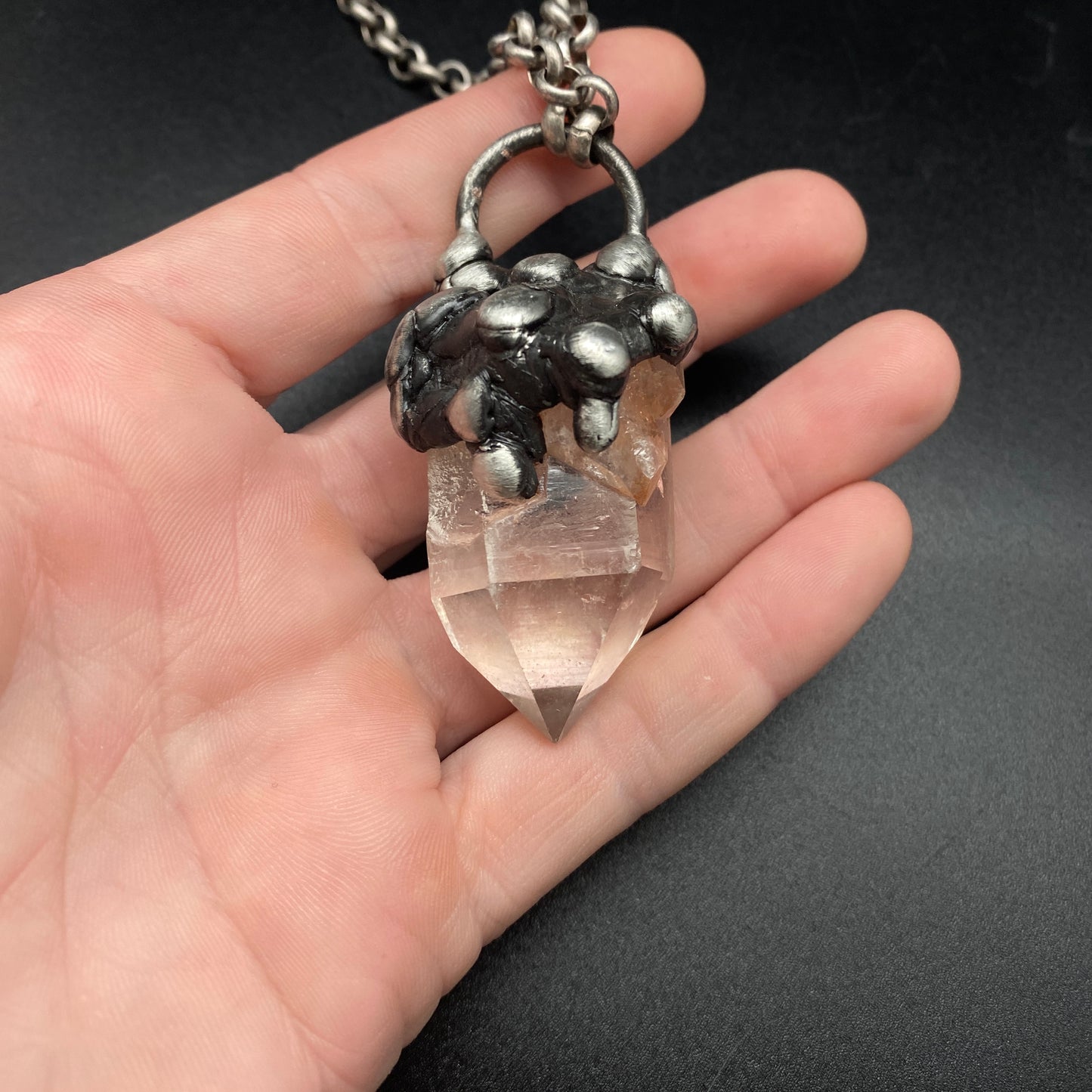 Twin Creek ~ Arkansas Quartz Point Necklace