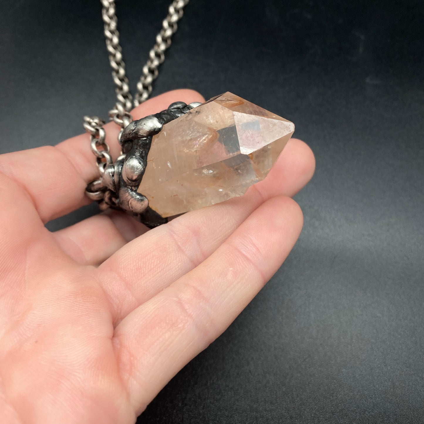 Twin Creek ~ Arkansas Quartz Point Necklace