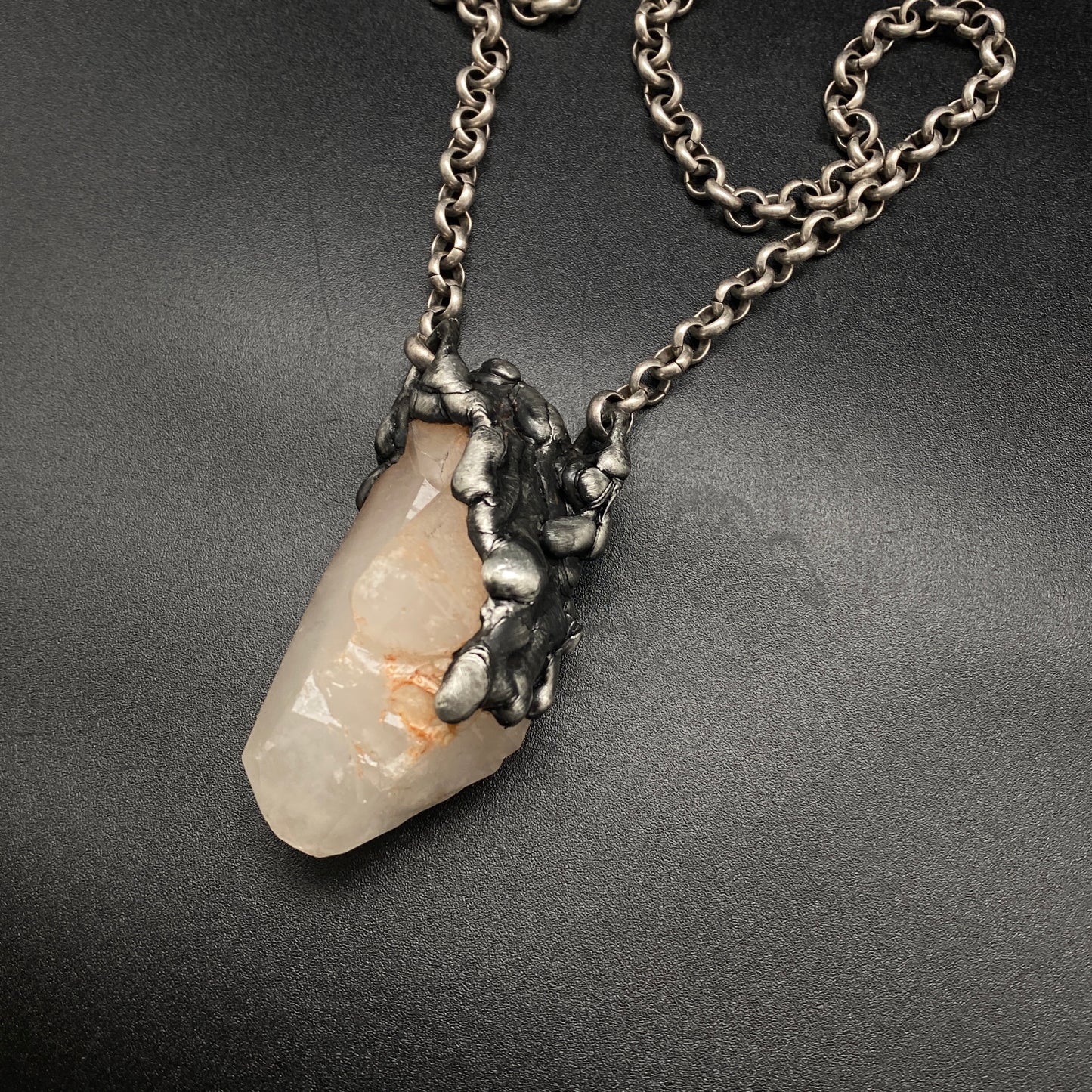 Twin Creek ~ Arkansas Quartz Point Necklace