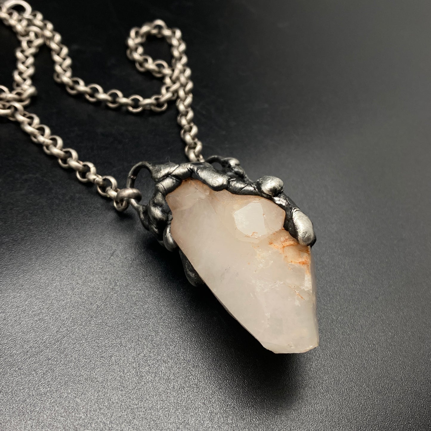 Twin Creek ~ Arkansas Quartz Point Necklace