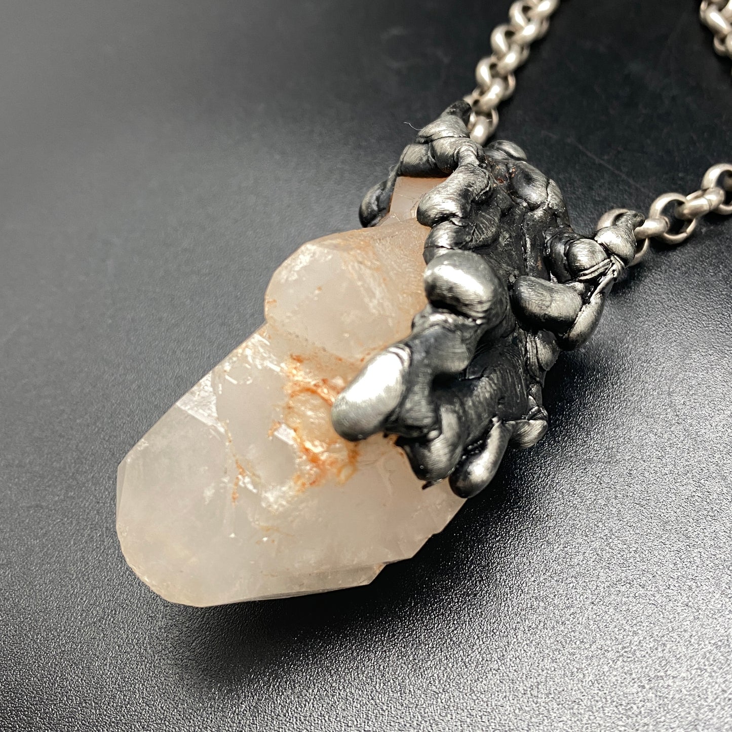 Twin Creek ~ Arkansas Quartz Point Necklace