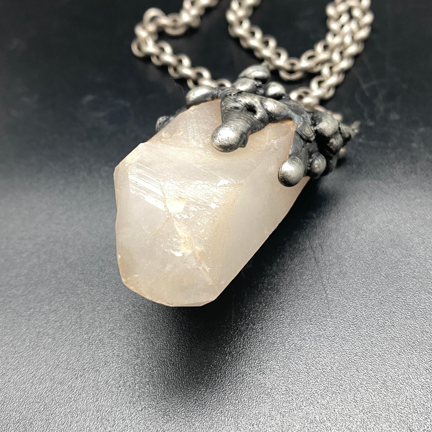 Twin Creek ~ Arkansas Quartz Point Necklace