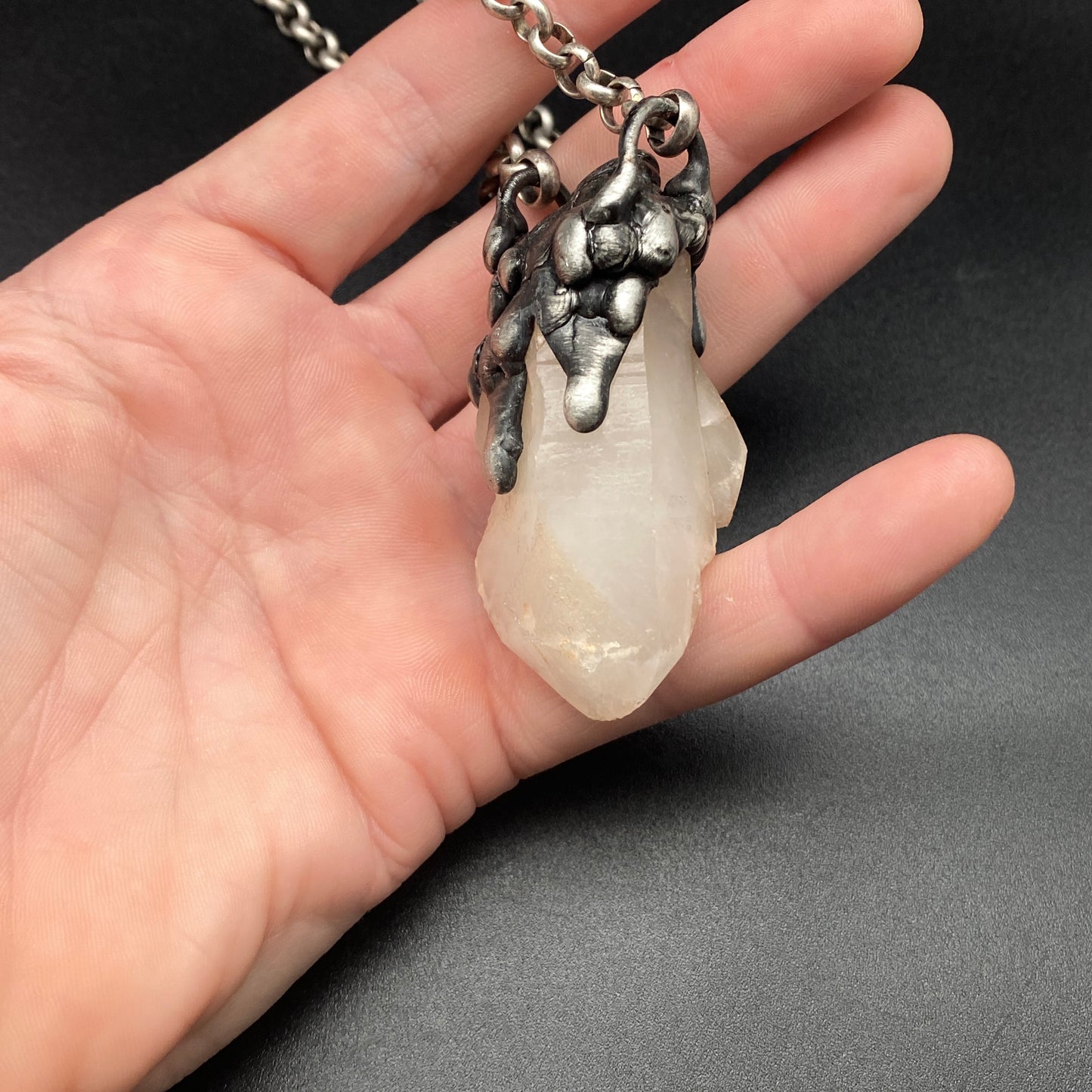 Twin Creek ~ Arkansas Quartz Point Necklace
