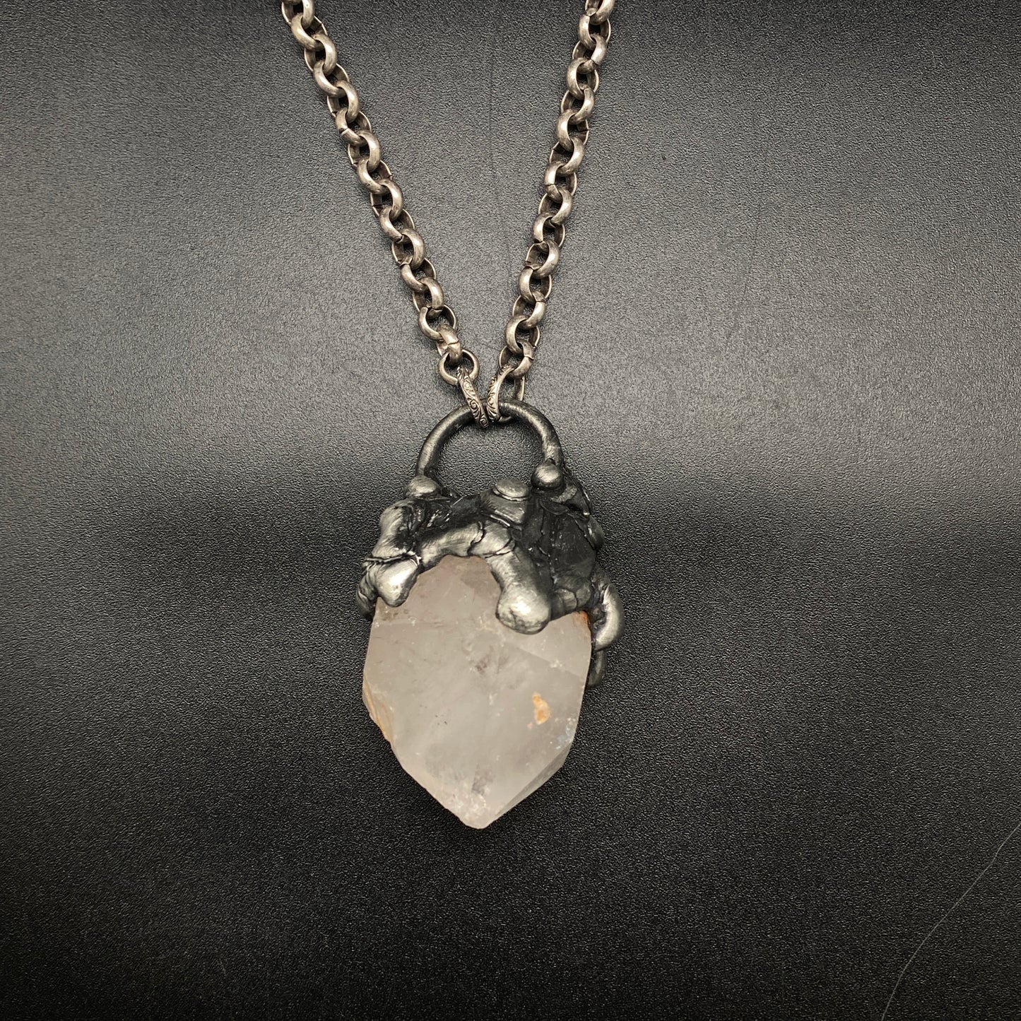 Twin Creek ~ Arkansas Quartz Point Necklace