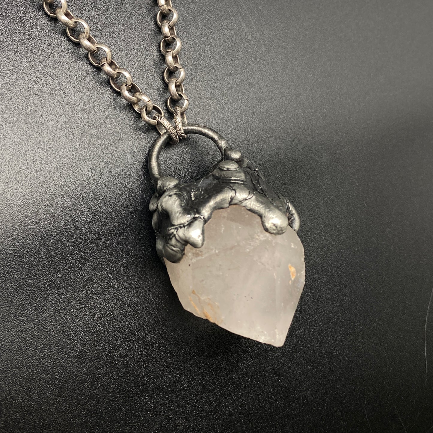 Twin Creek ~ Arkansas Quartz Point Necklace