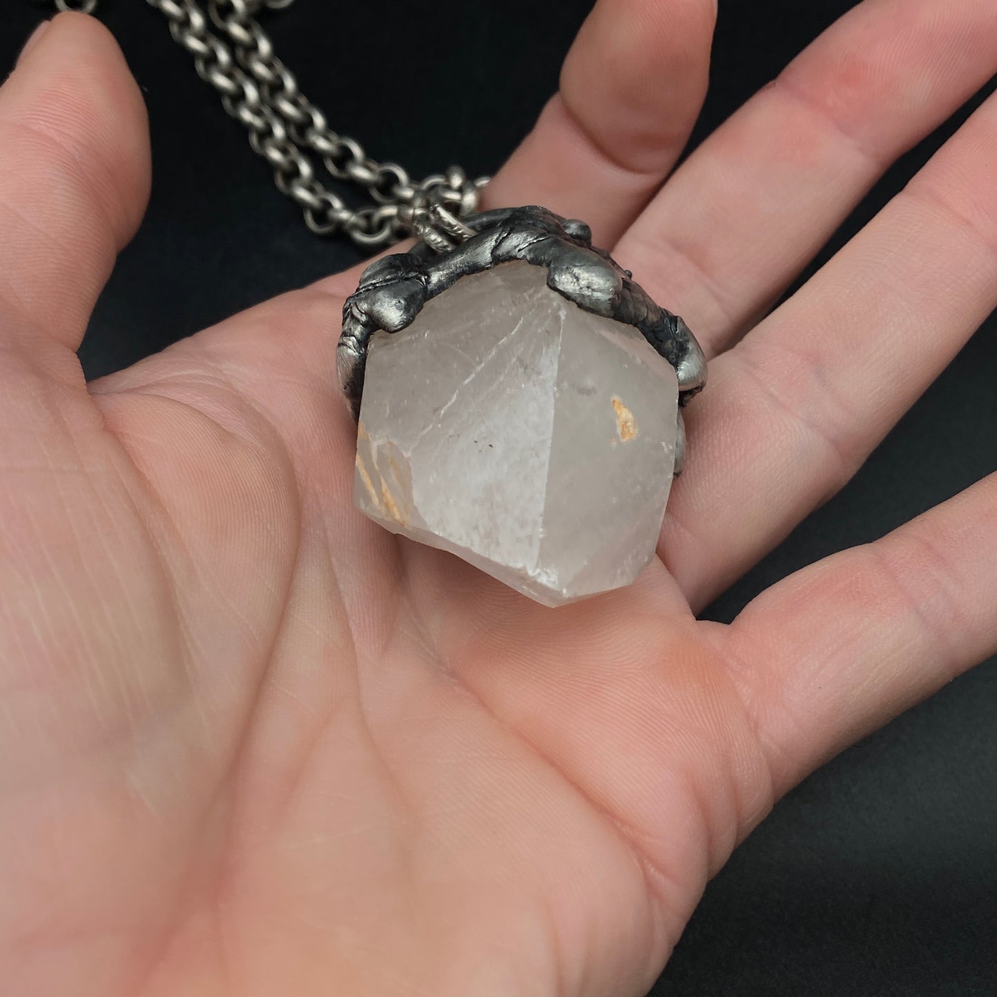 Twin Creek ~ Arkansas Quartz Point Necklace