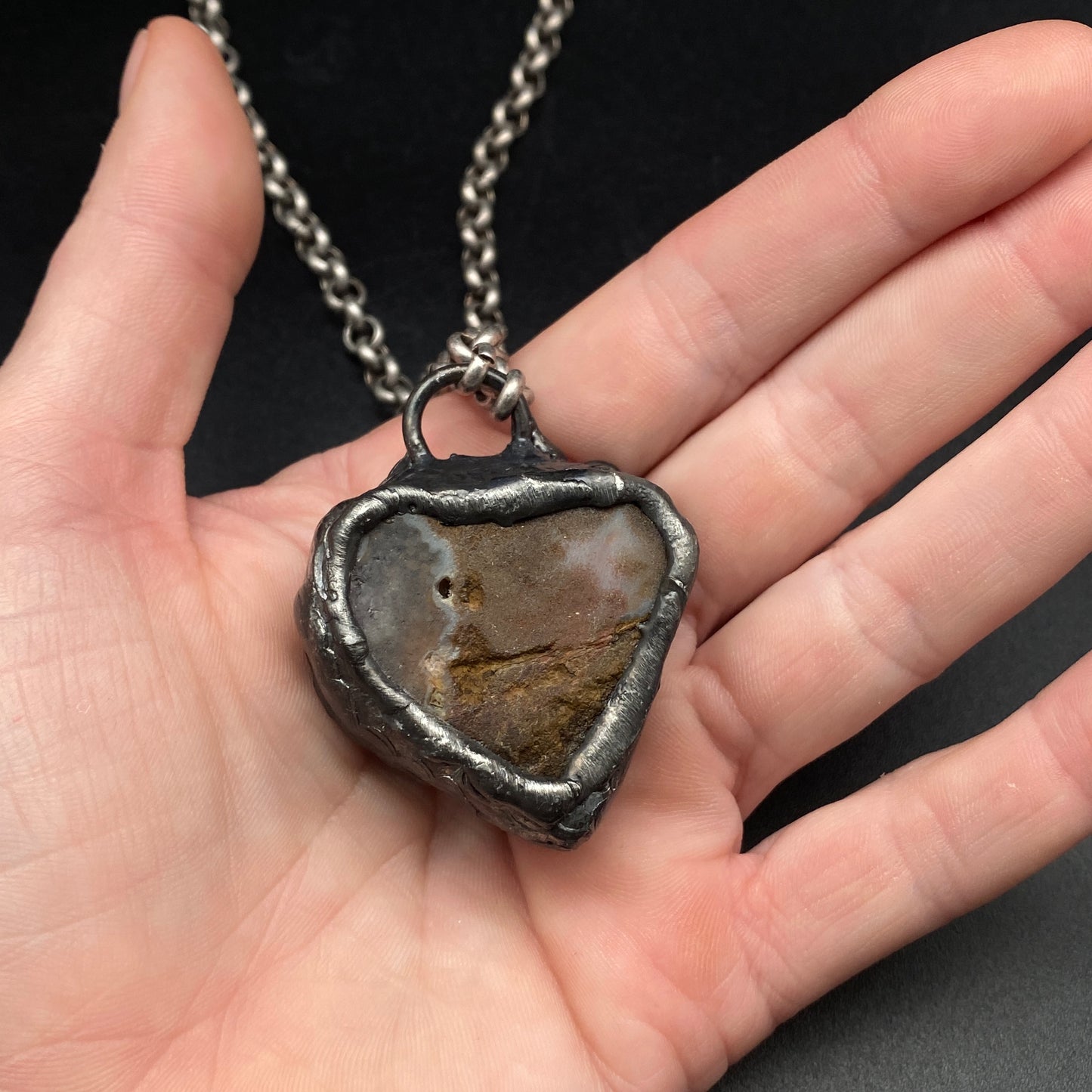 Royals ~ Amethyst Heart Cluster Crystal Necklace