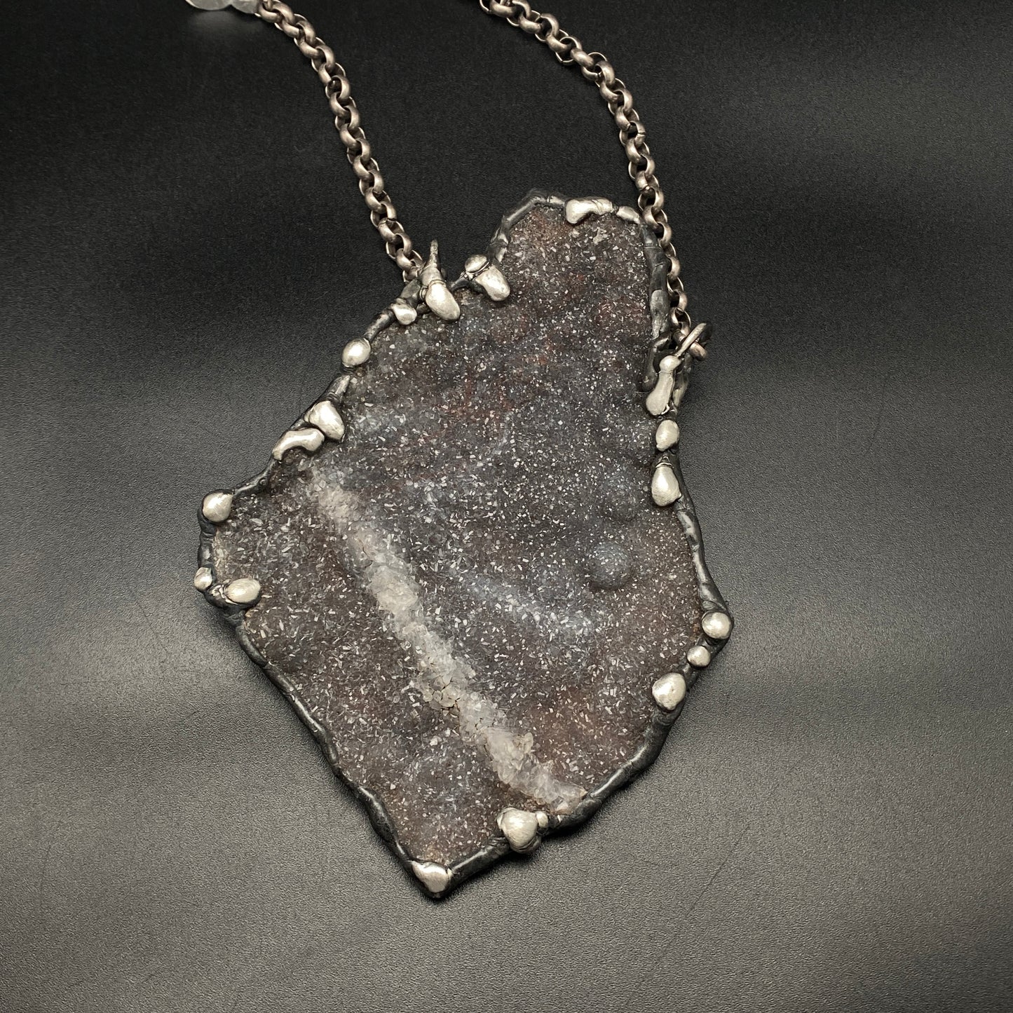 Deep ~ Huge Flower Amethyst Necklace