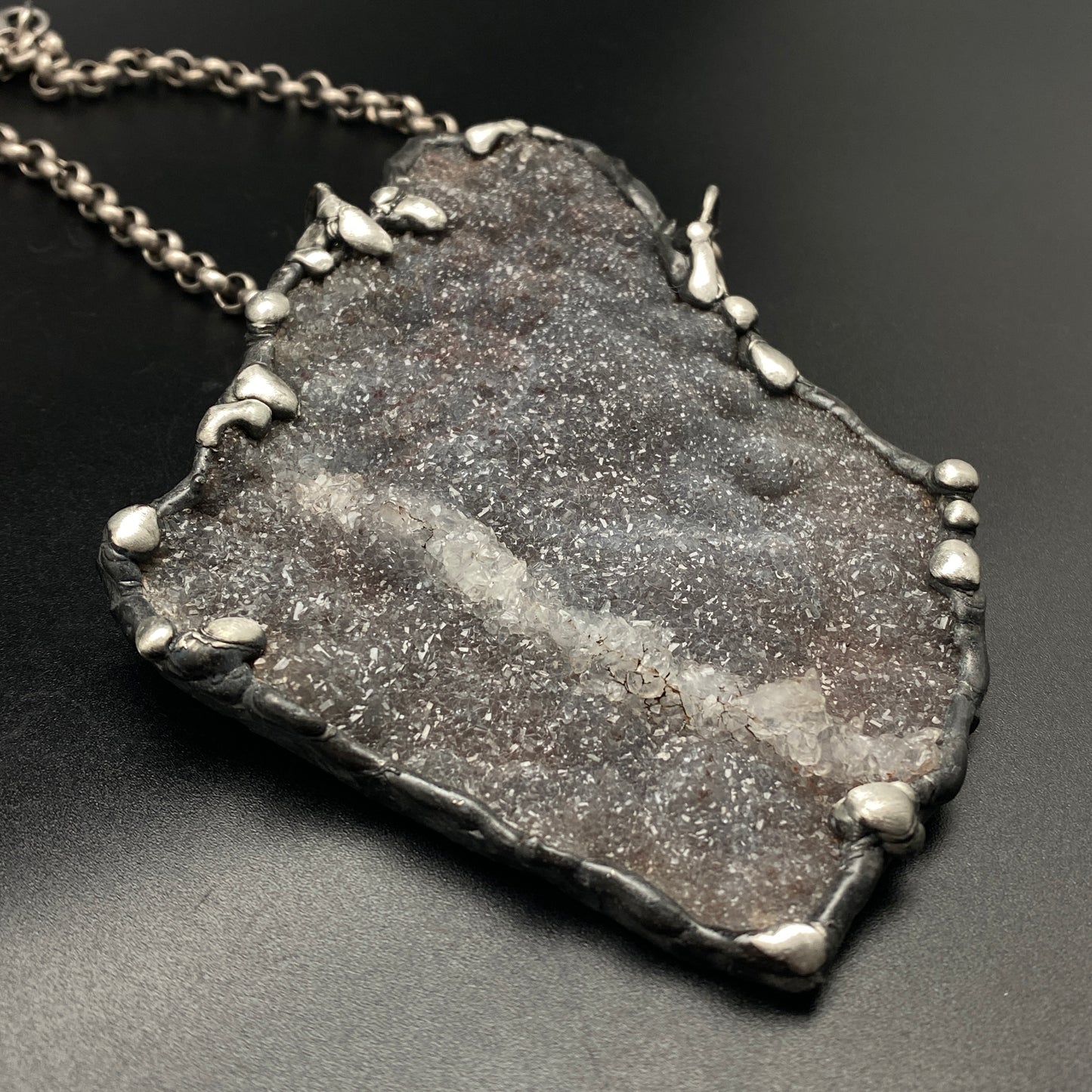 Deep ~ Huge Flower Amethyst Necklace
