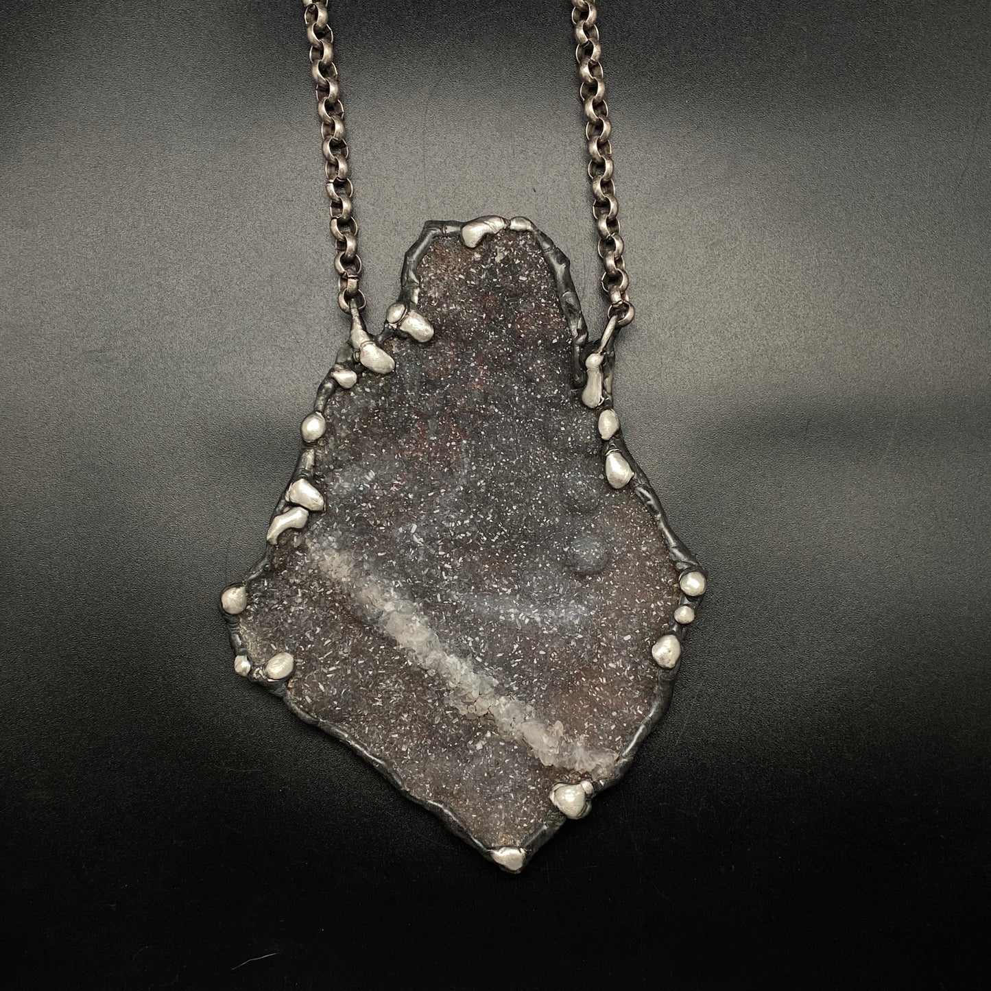 Deep ~ Huge Flower Amethyst Necklace