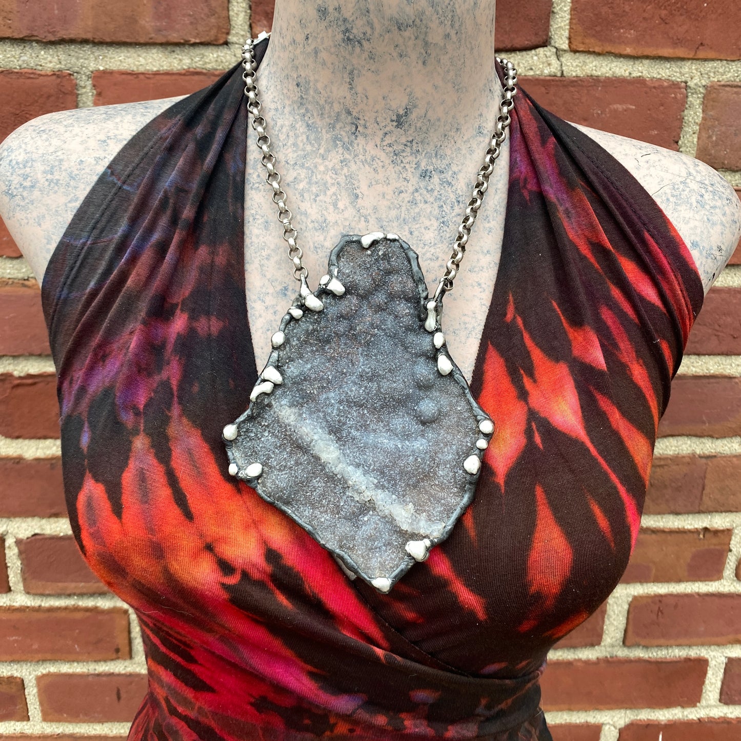 Deep ~ Huge Flower Amethyst Necklace
