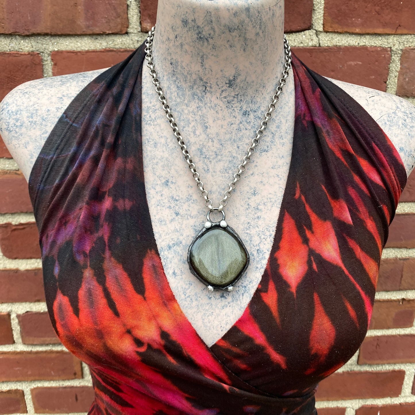 Glow Up ~ Golden Obsidian Nugget Necklace