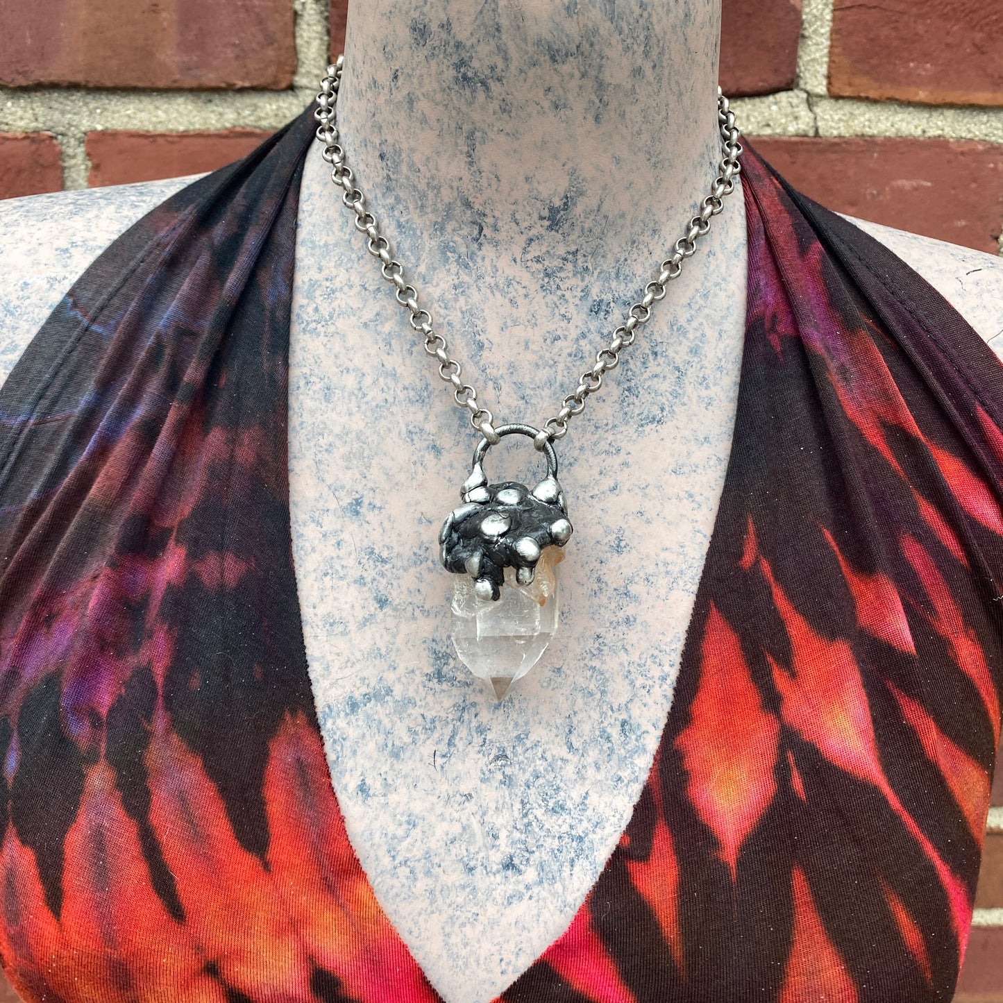 Twin Creek ~ Arkansas Quartz Point Necklace