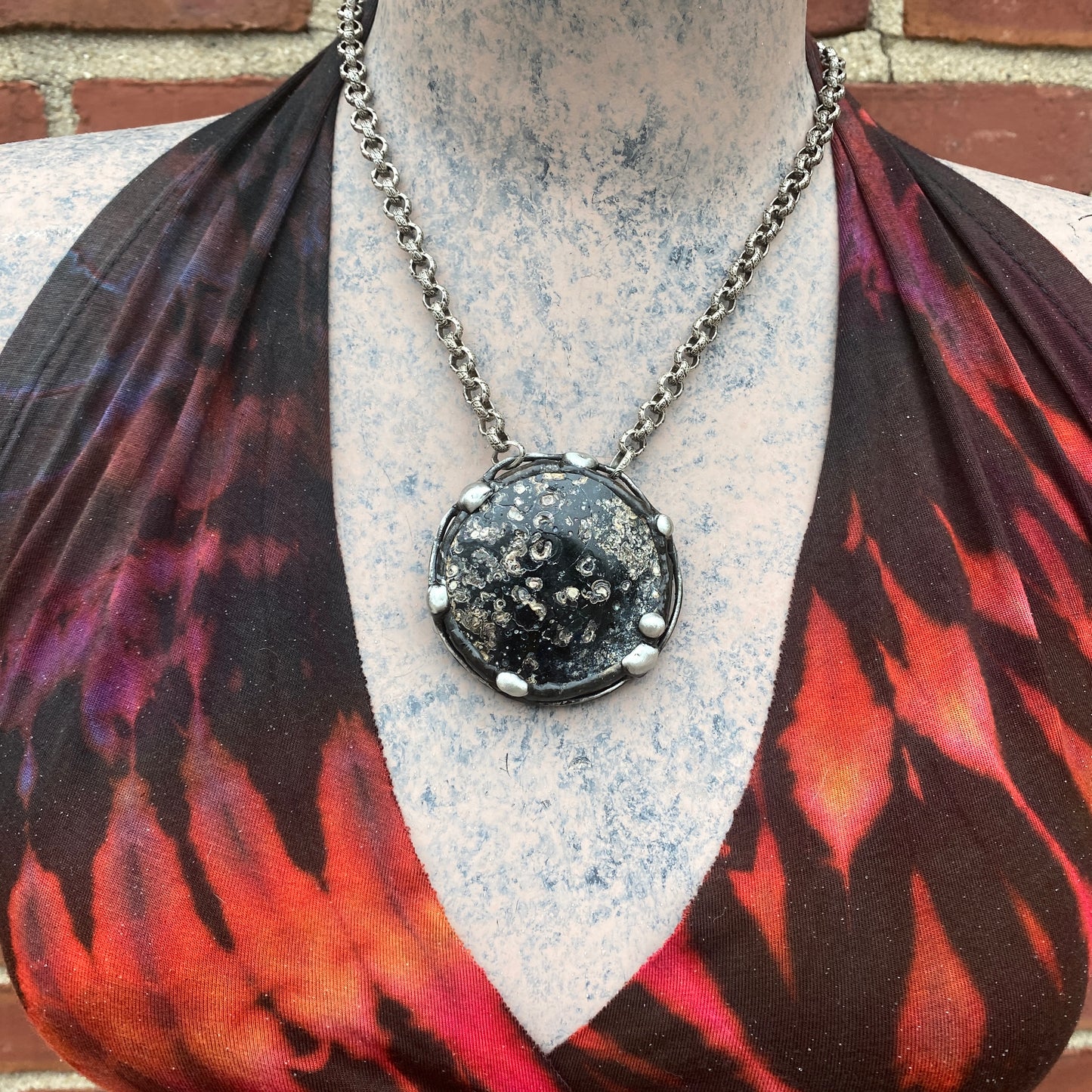 Jericho ~ Ancient Roman Glass Disc Necklace