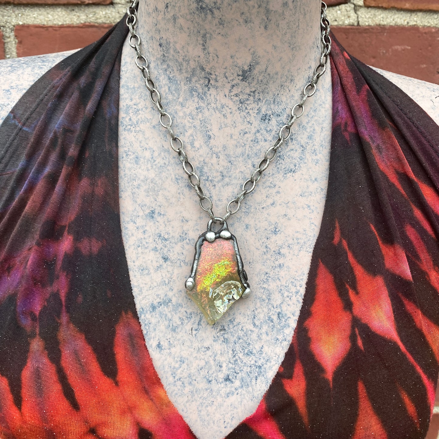 Fire ~ Ancient Roman Glass Necklace