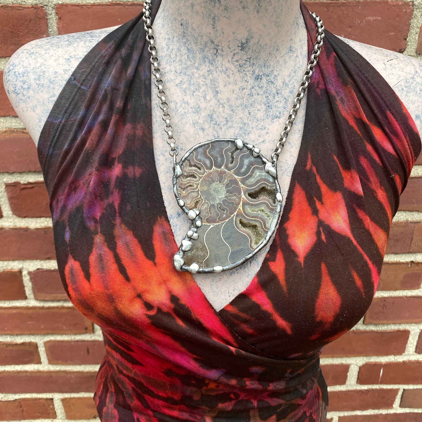 Fibonacci ~ Fossil Ammonite Necklace