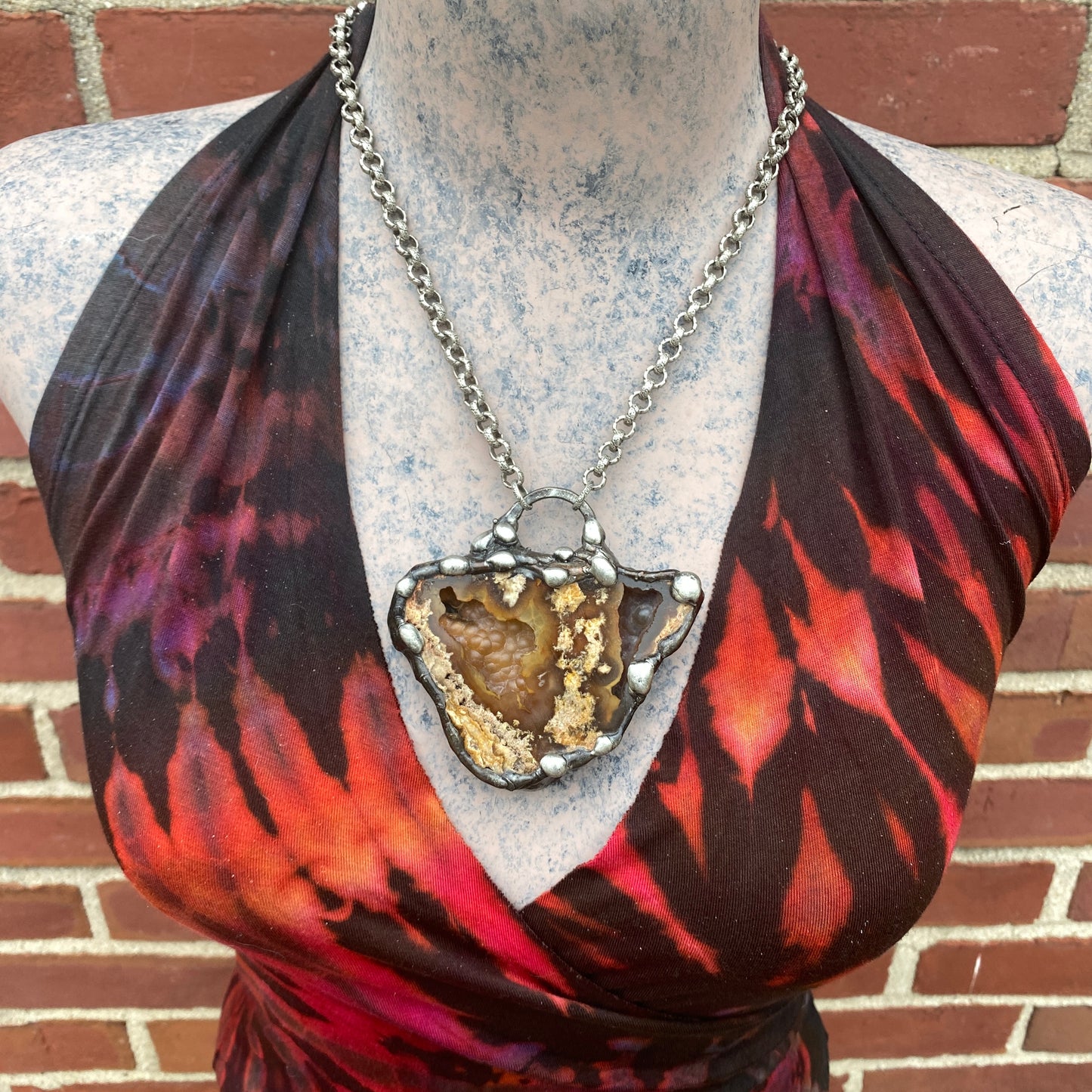 Extinction ~ Fossil ~ Agatized Coral Matrix Necklace ~ Florida