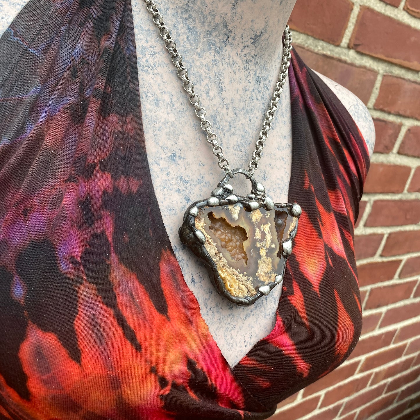 Extinction ~ Fossil ~ Agatized Coral Matrix Necklace ~ Florida