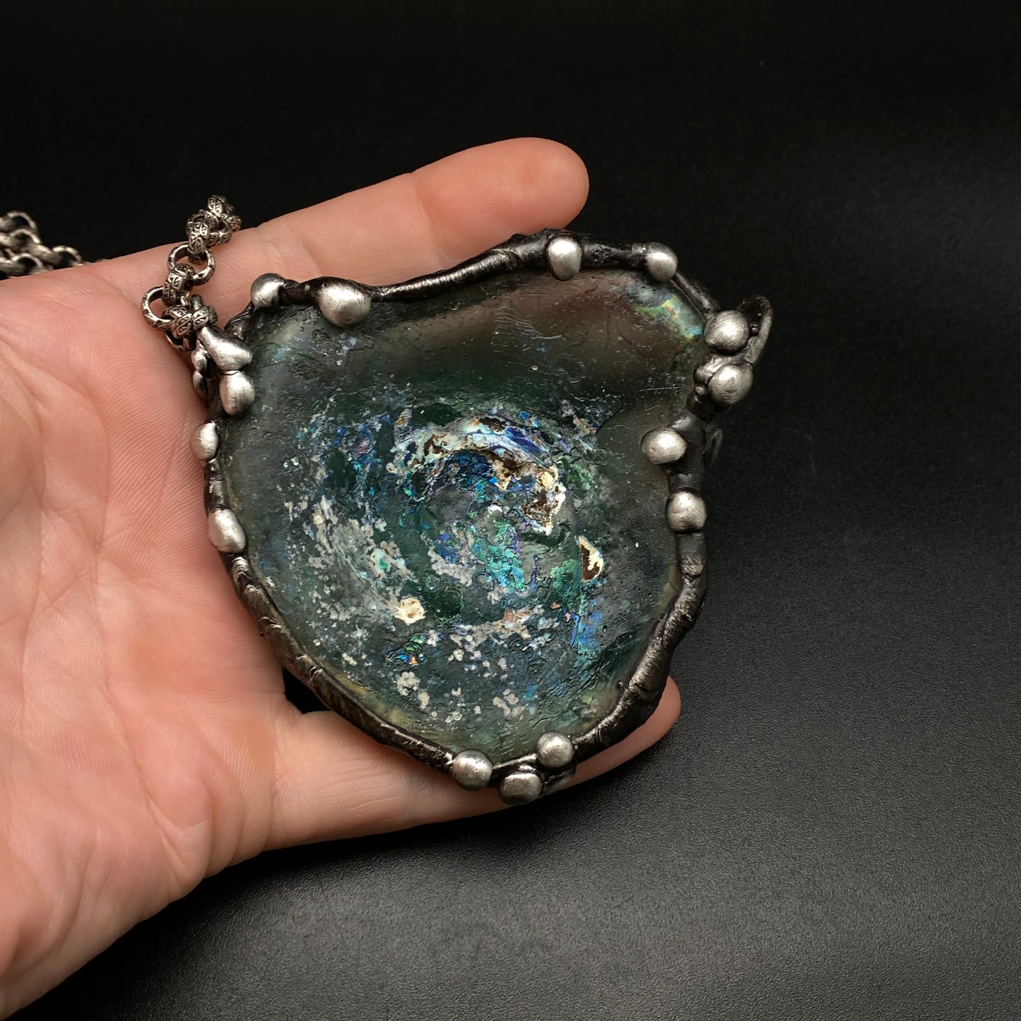 Tyrrhenian Sea ~ Ancient Roman Glass Necklace
