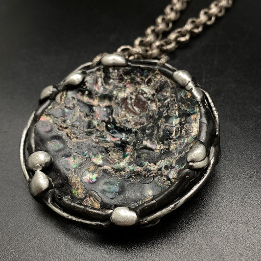 Jericho ~ Ancient Roman Glass Disc Necklace