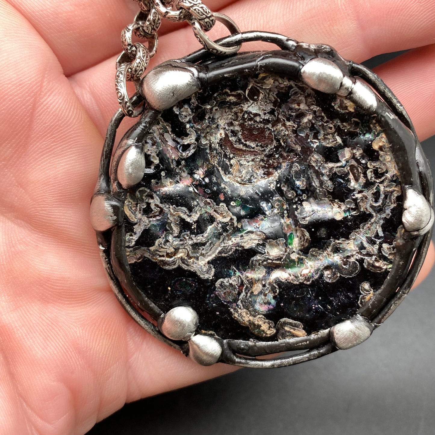 Jericho ~ Ancient Roman Glass Disc Necklace
