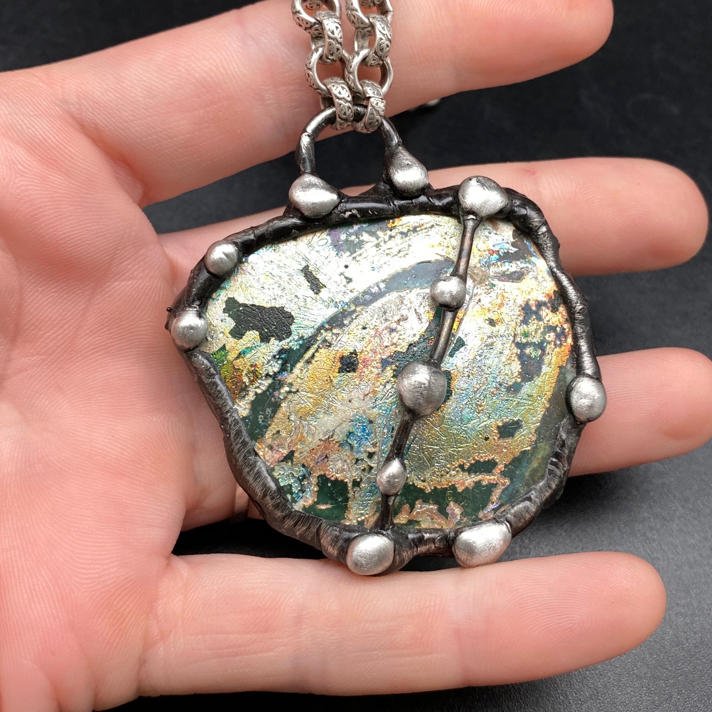 Looking Glass ~ Ancient Roman Glass Necklace