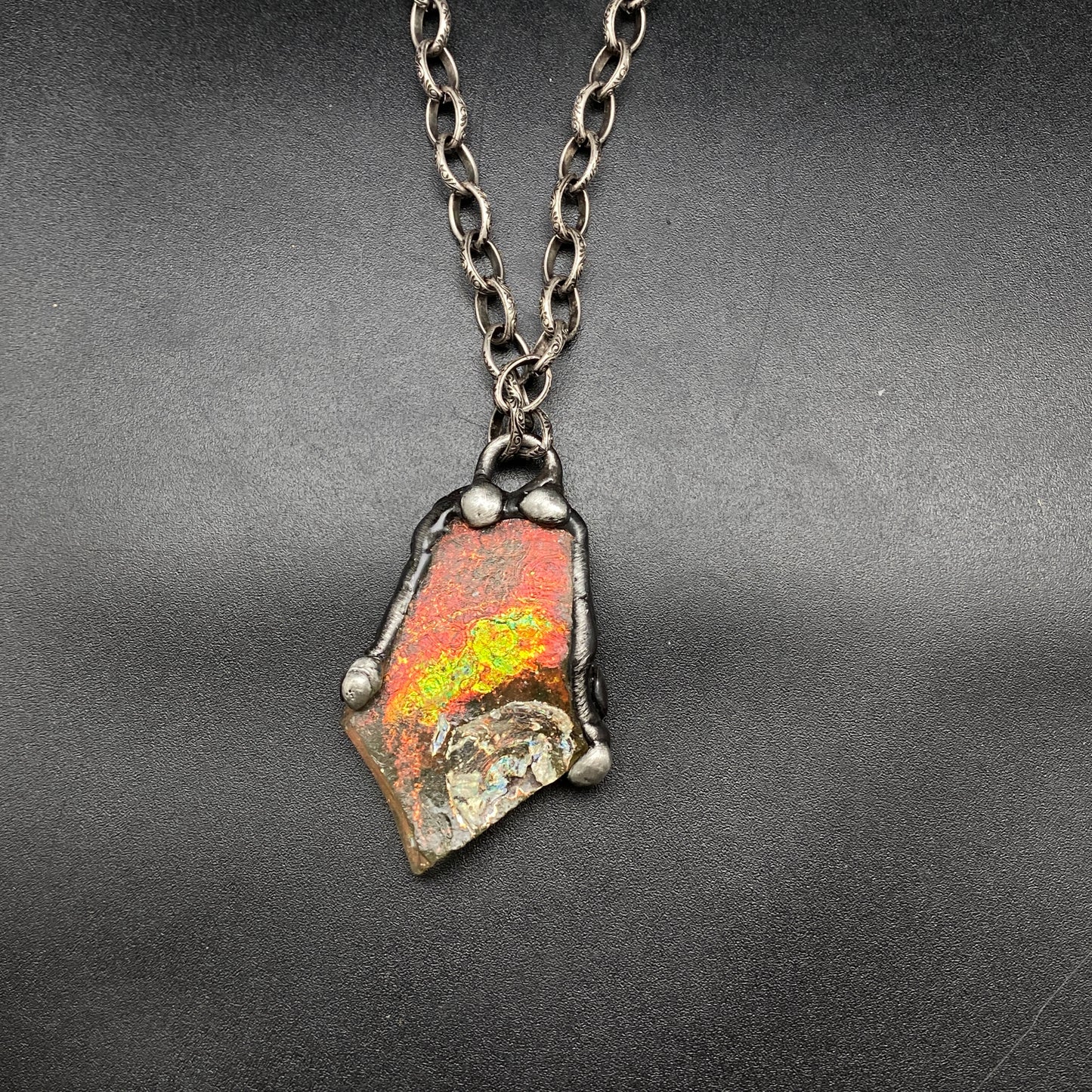 Fire ~ Ancient Roman Glass Necklace